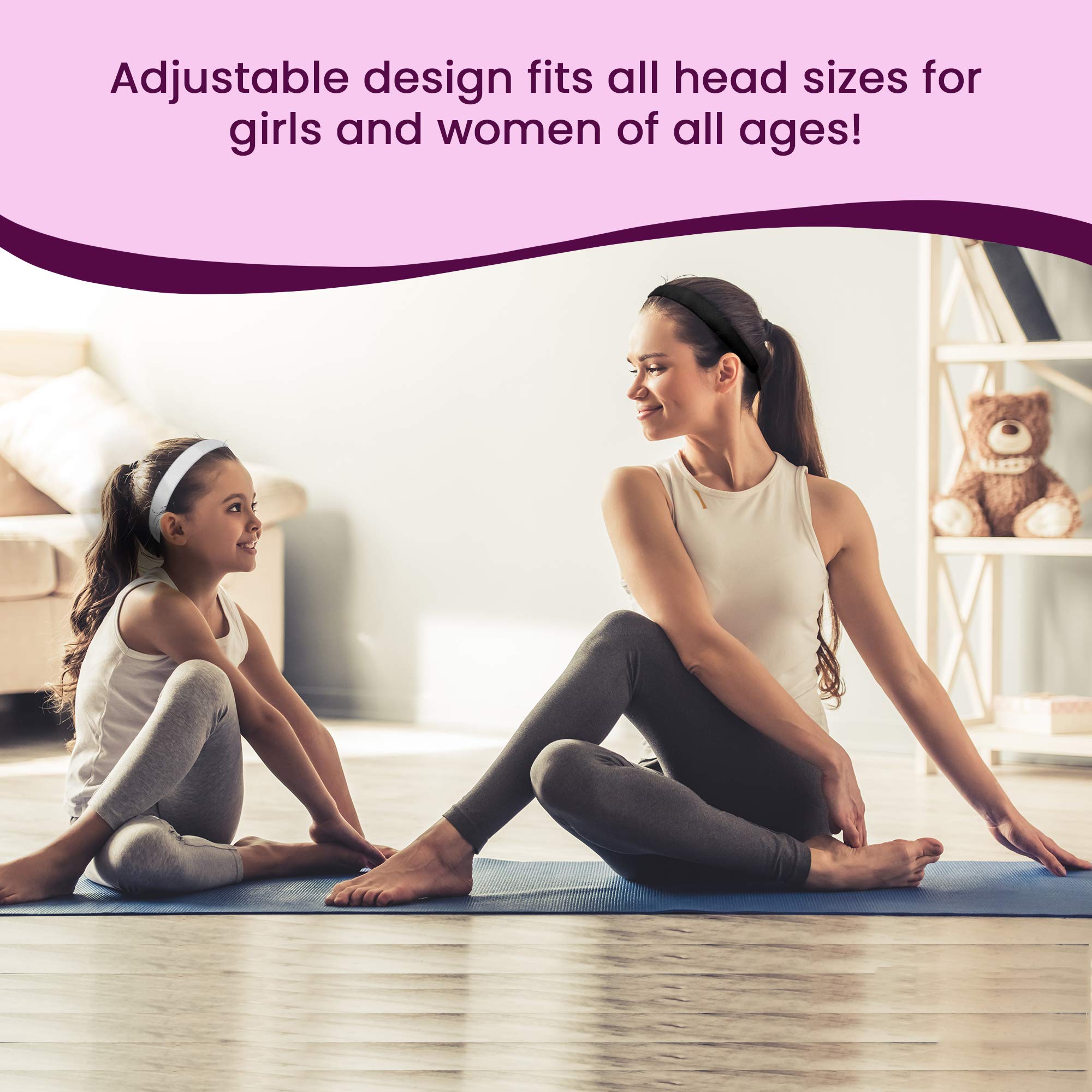Banibands Headbands For Women - Non Slip Adjustable Sports Head Bands - Made In Usa - Perfect Headband For Active Women Stays In