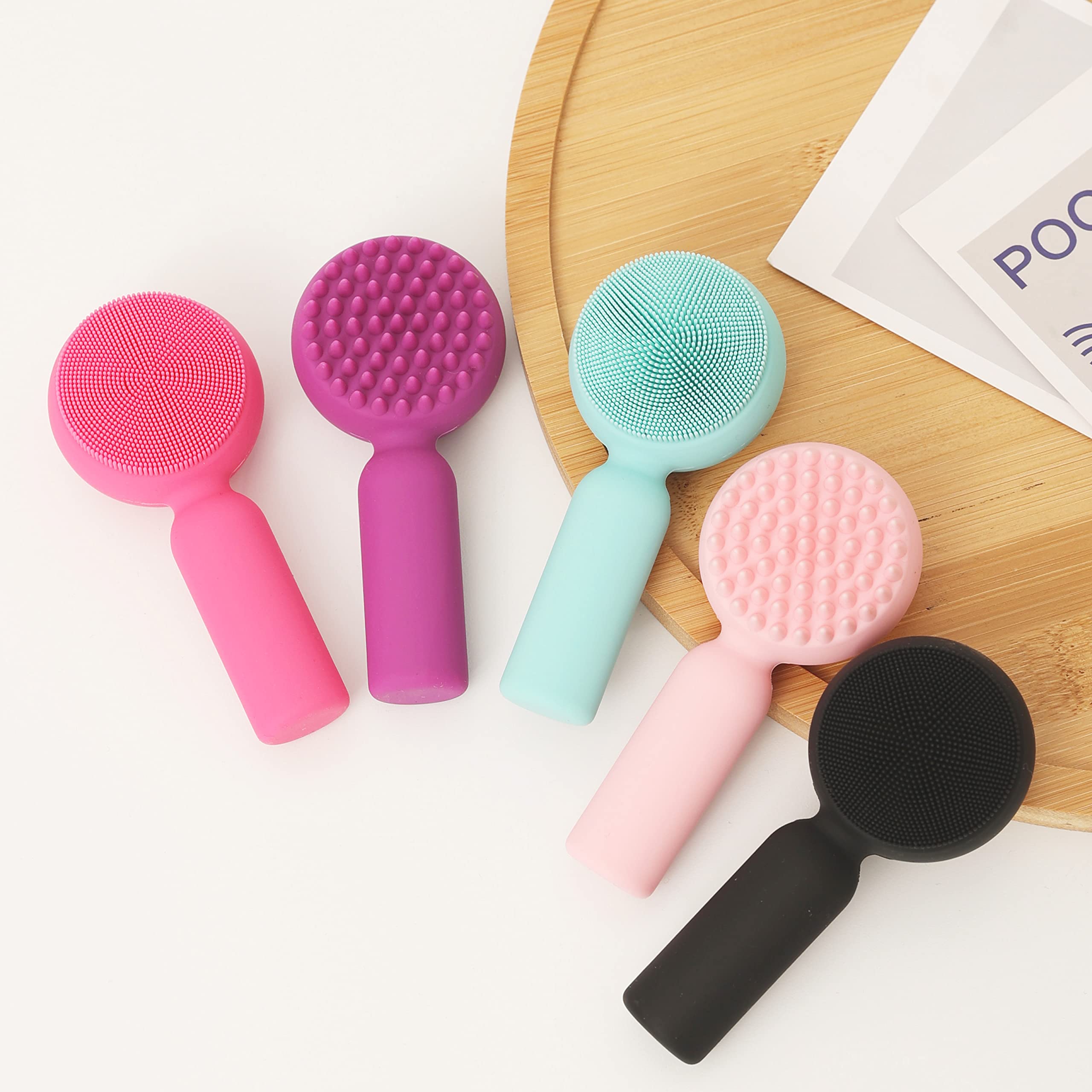 Silicone Facial Cleansing Brush 2 In 1 Silicone Facial Scrubber Manual Exfoliating Facial Brush Face Cleanser Face Exfoliator Ul