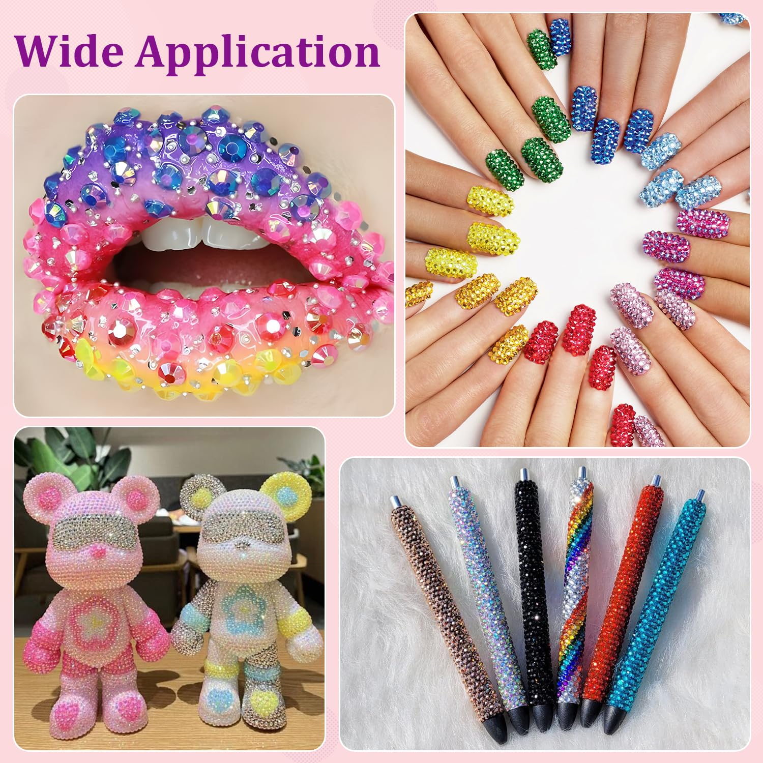 5200Pcs Resin Jelly Rhinestones With Tweezers For Crafting, Mixed-Color 5Mm Flatback Gems, Bedazzling Crystal For Diy Crafts Clo