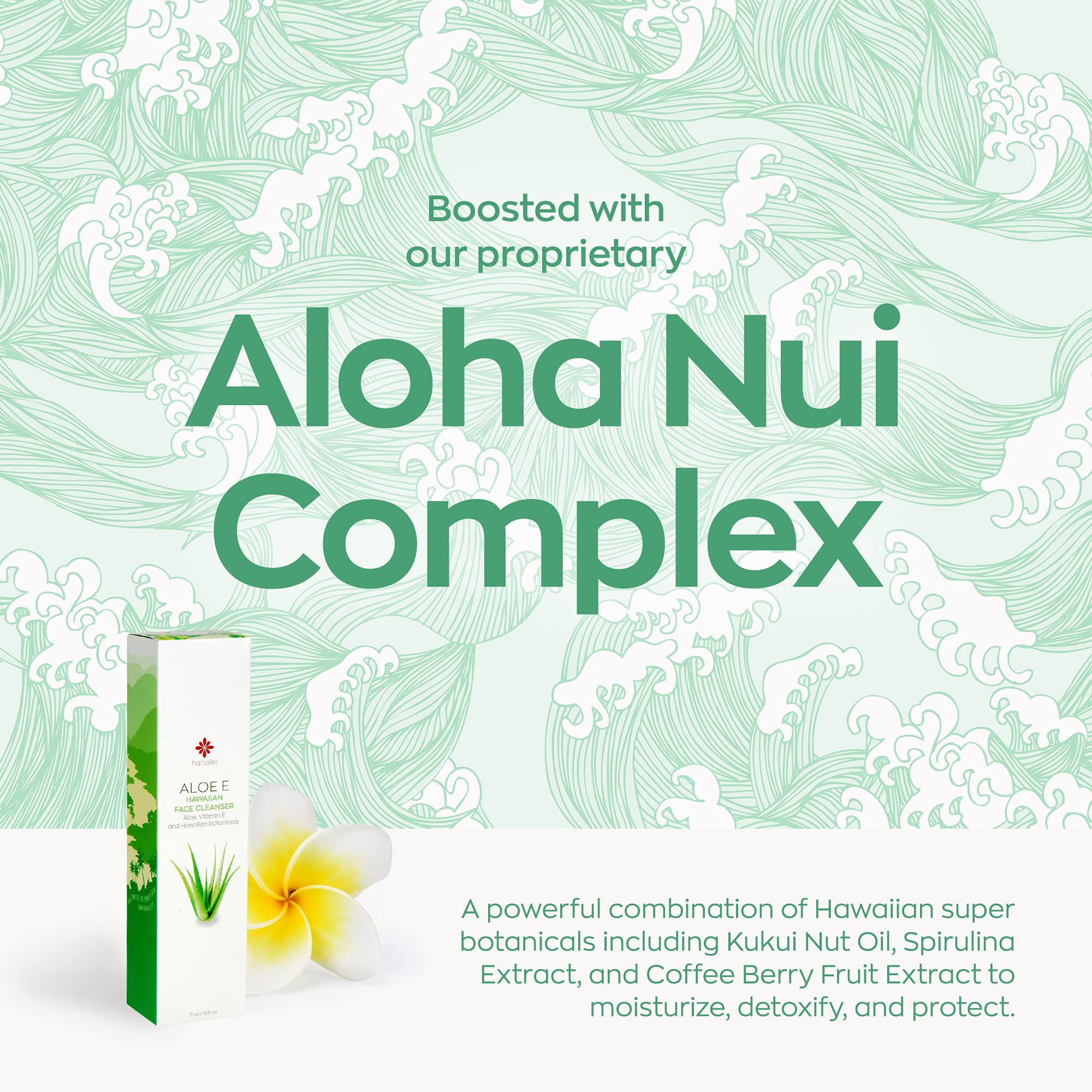 Hanalei Aloe Face Cleansing Gel - Gentle, Oil-Free Face Wash For All Skin Types - Aloe, Vitamin E, Hawaiian Botanicals - Usa Mad