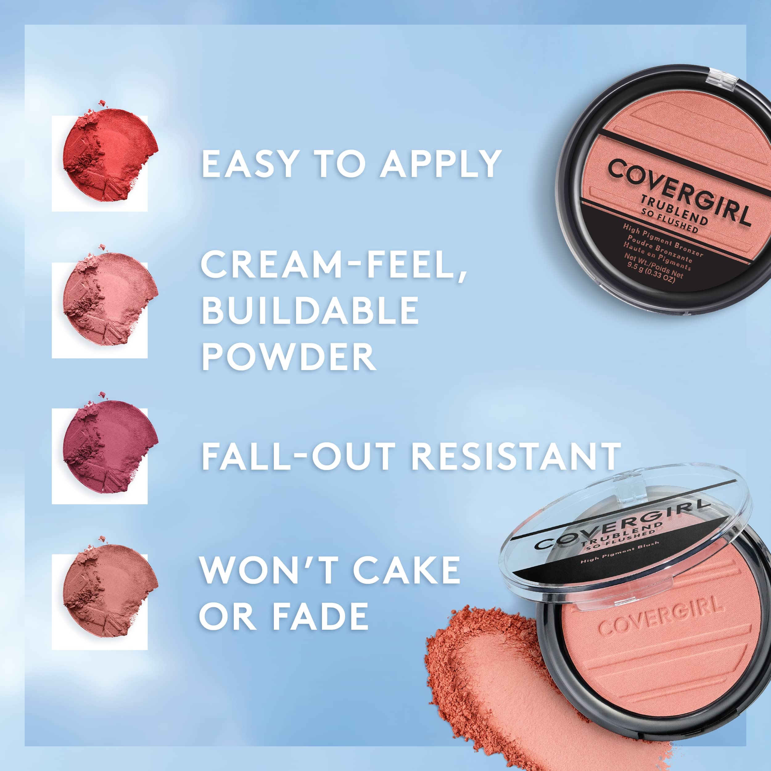 Covergirl Trublend So Flushed High Pigment Blush, Love Me, 0.33 Oz