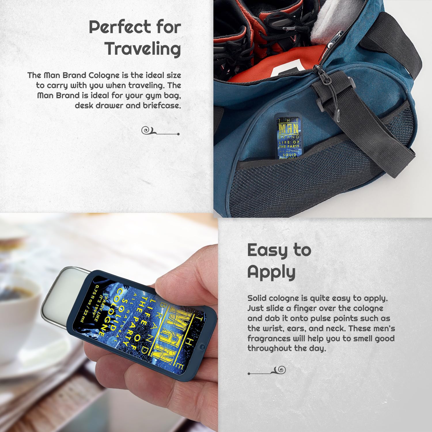 The Man Brand Solid Cologne Nine Pack (3/4 Oz (Pack Of 1), Life Of The Party)