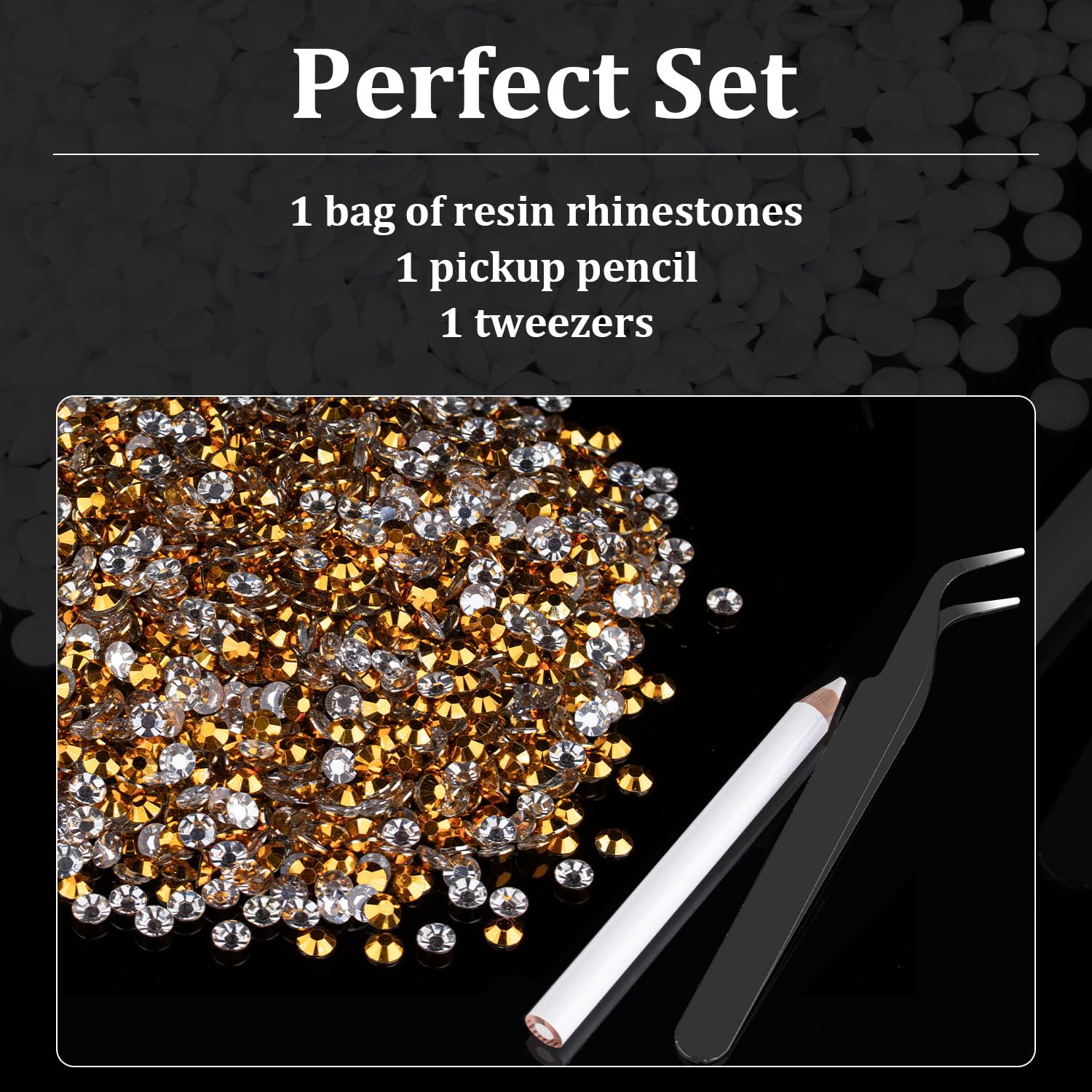 5000Pcs 2Mm Resin Rhinestones Bulk, Mineral Gold Flatback Round Jelly Rhinestones Bedazzling Non Hotfix Crystal Gems Large Quant