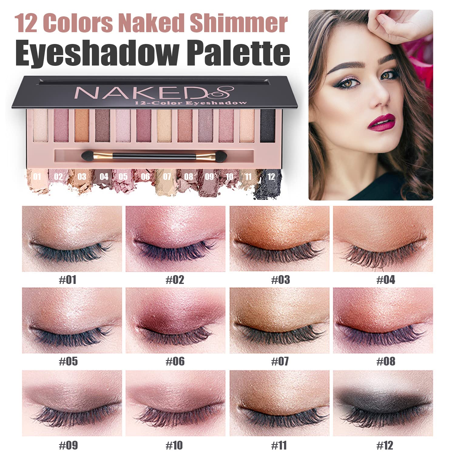 All In One Makeup Kit For Women Full Kit, Includes 12 Colors Naked Eyeshadow,Liquid Foundation, Lipstick Set, Mascara, Makeup Br