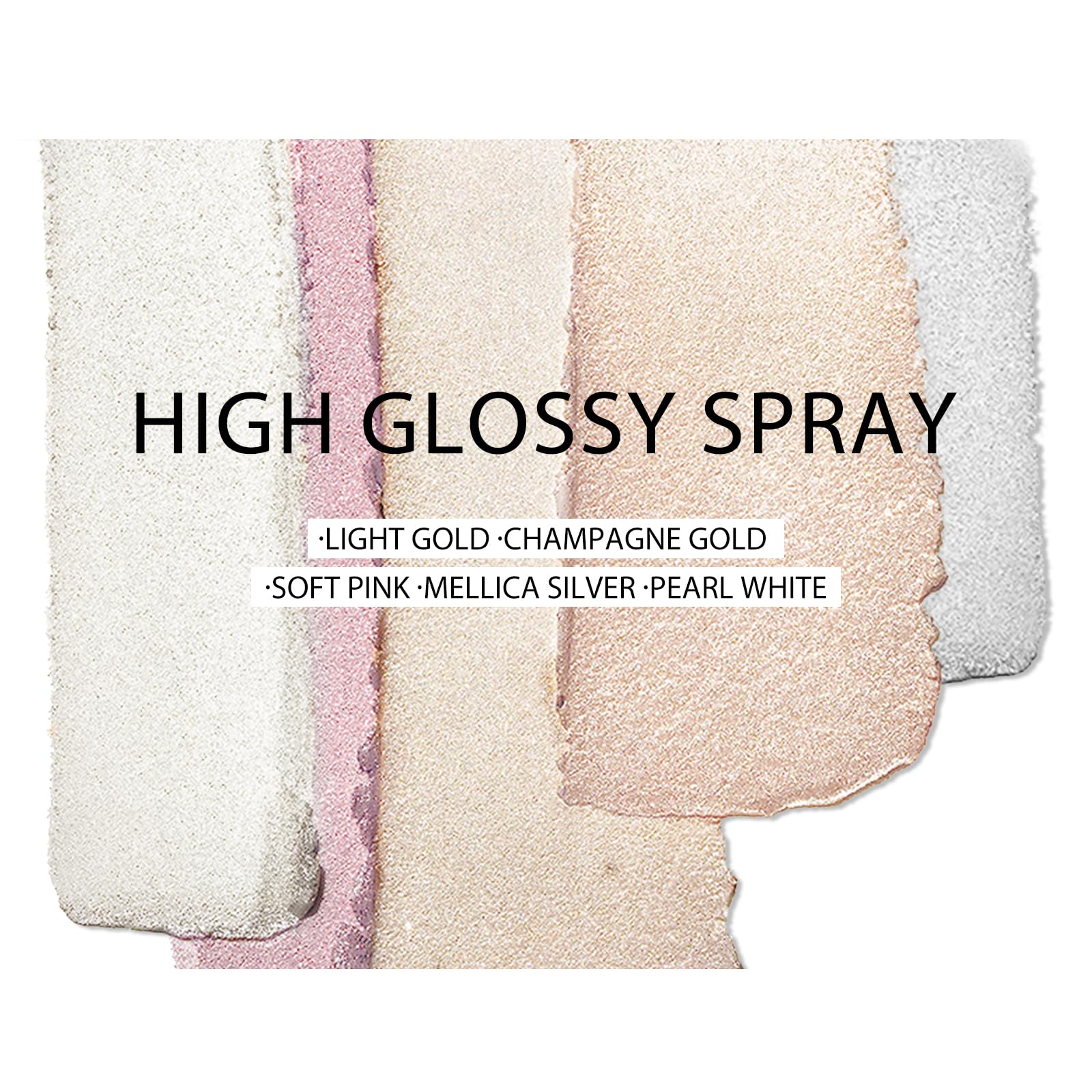 Kyda Highlighter Powder Spray, Glitter High Gloss Spray Shimmer Sparkle Powder Makeup Spray, For Face Body Cosmetic-Pearl White