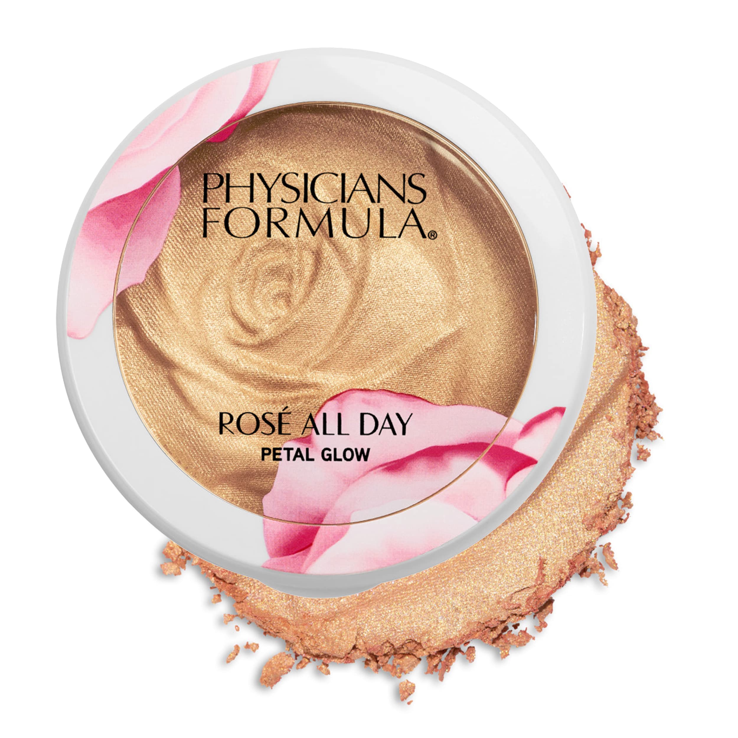 Physicians Formula Ros   All Day Highlighter Blush Face Powder Shimmer Petal Glow, Pink Freshly Picked, Dermatologist Tested, Cl