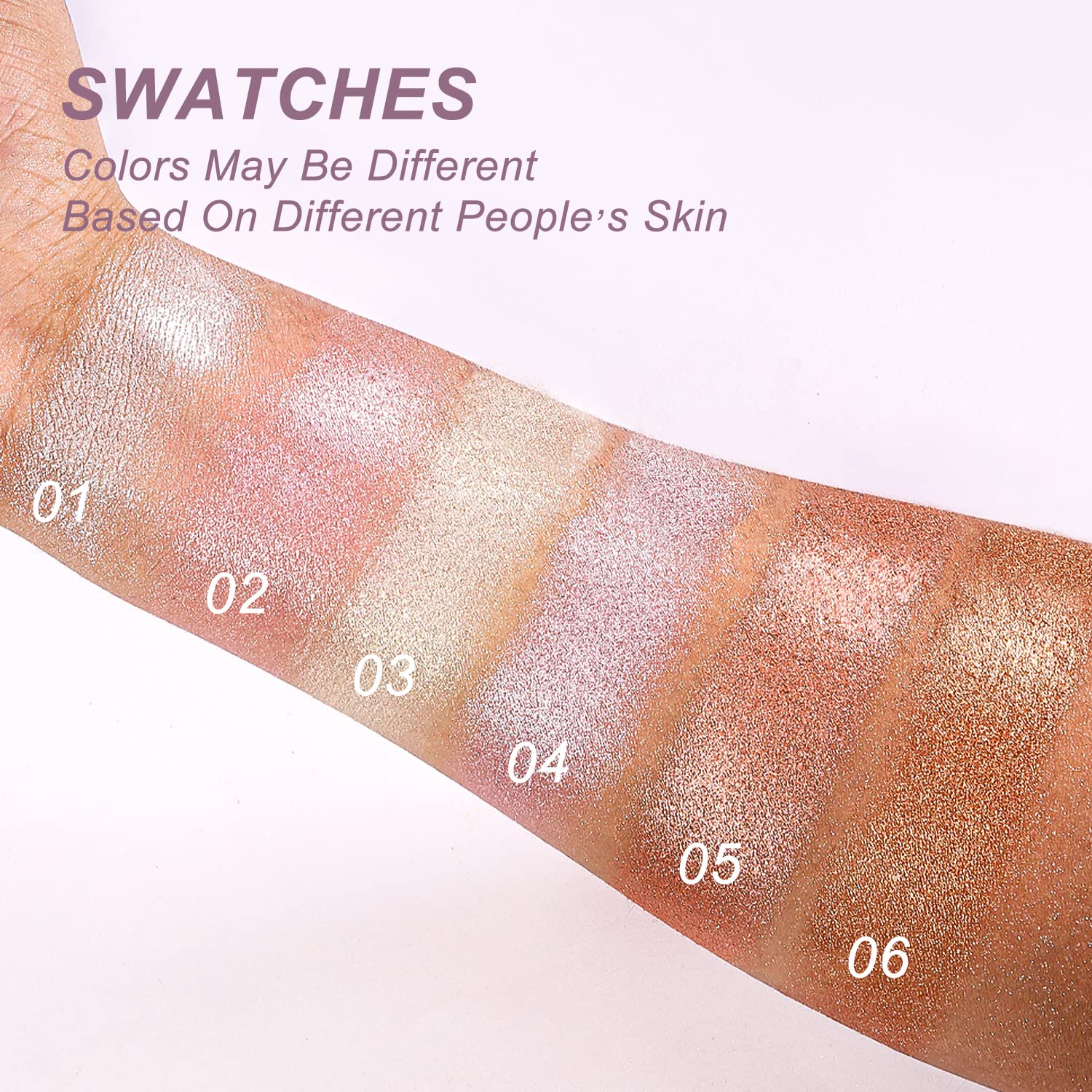 Young Vision Baked Highlighter Powder Palette, Sheer Pearl Shimmer Shades For Face Highlighter Makeup, Highly Pigmented Iluminad