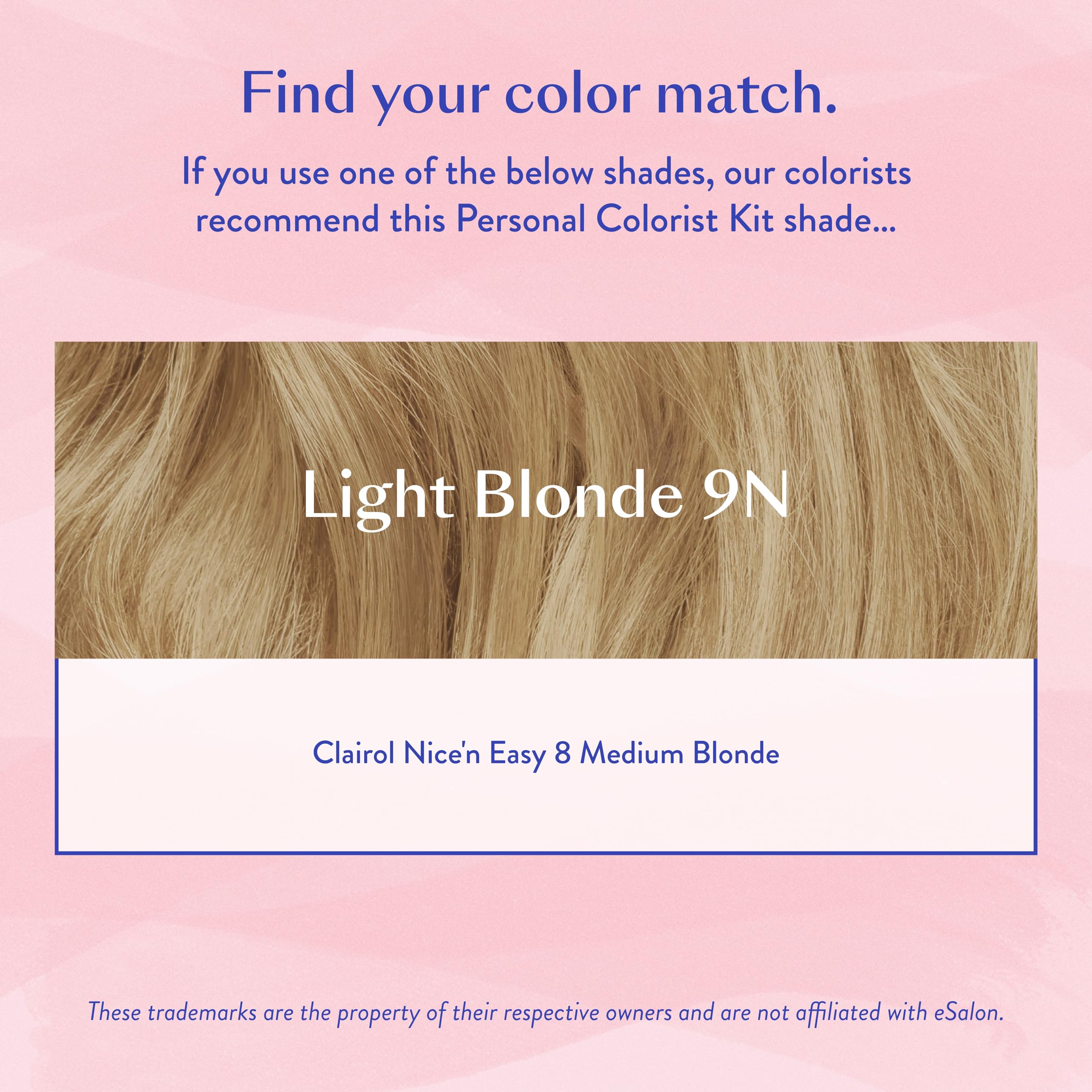 Esalon Permanent Hair Color & Hair Dye Complete Kit - Light Blonde - Personal Colorist Kit For Up To 100% Gray Coverage For All