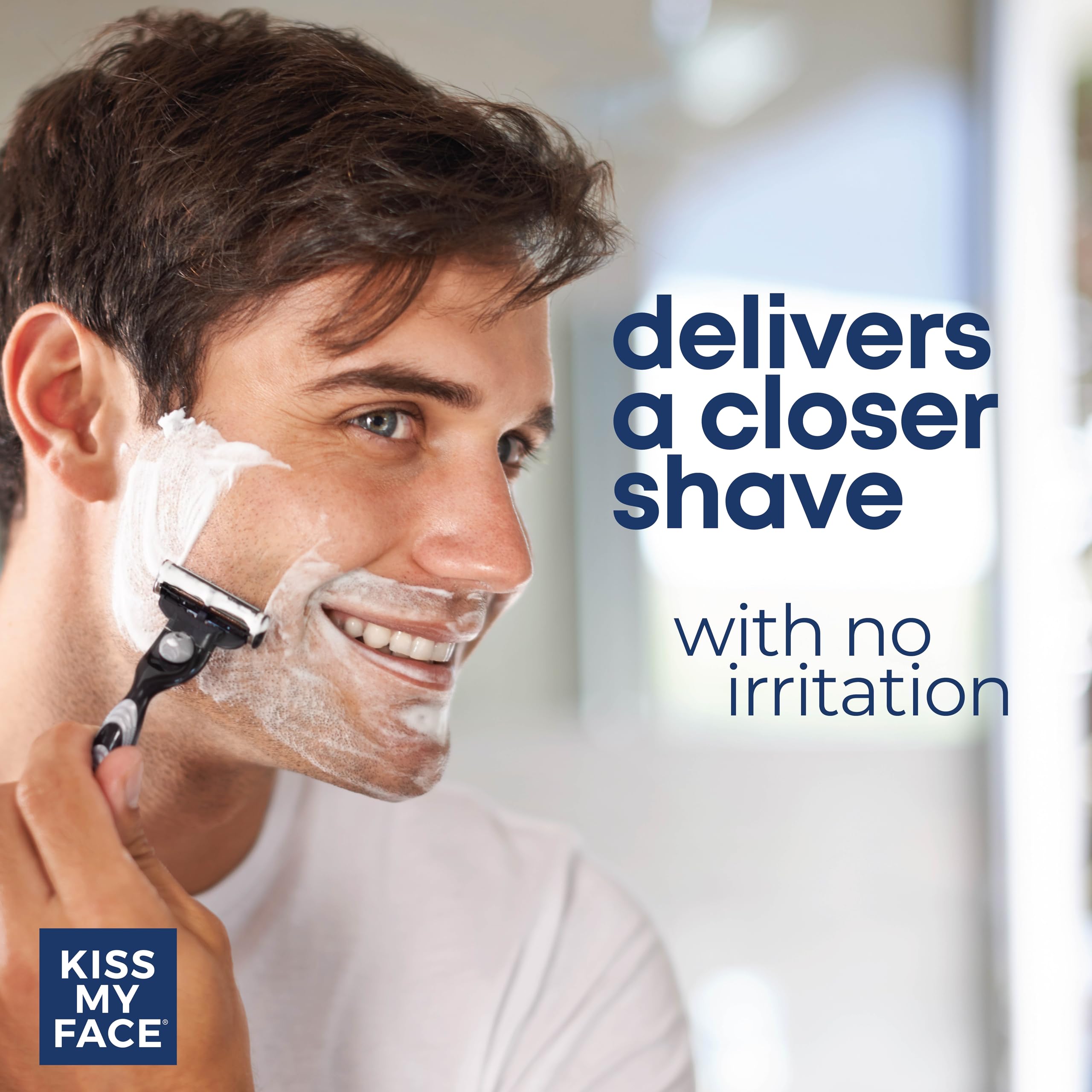 Kiss My Face Fragrance Free Moisture Shave, 4 In 1 Shaving Cream, Cruelty Free And Vegan, With Added Olive Oil And Aloe Leaf Ext