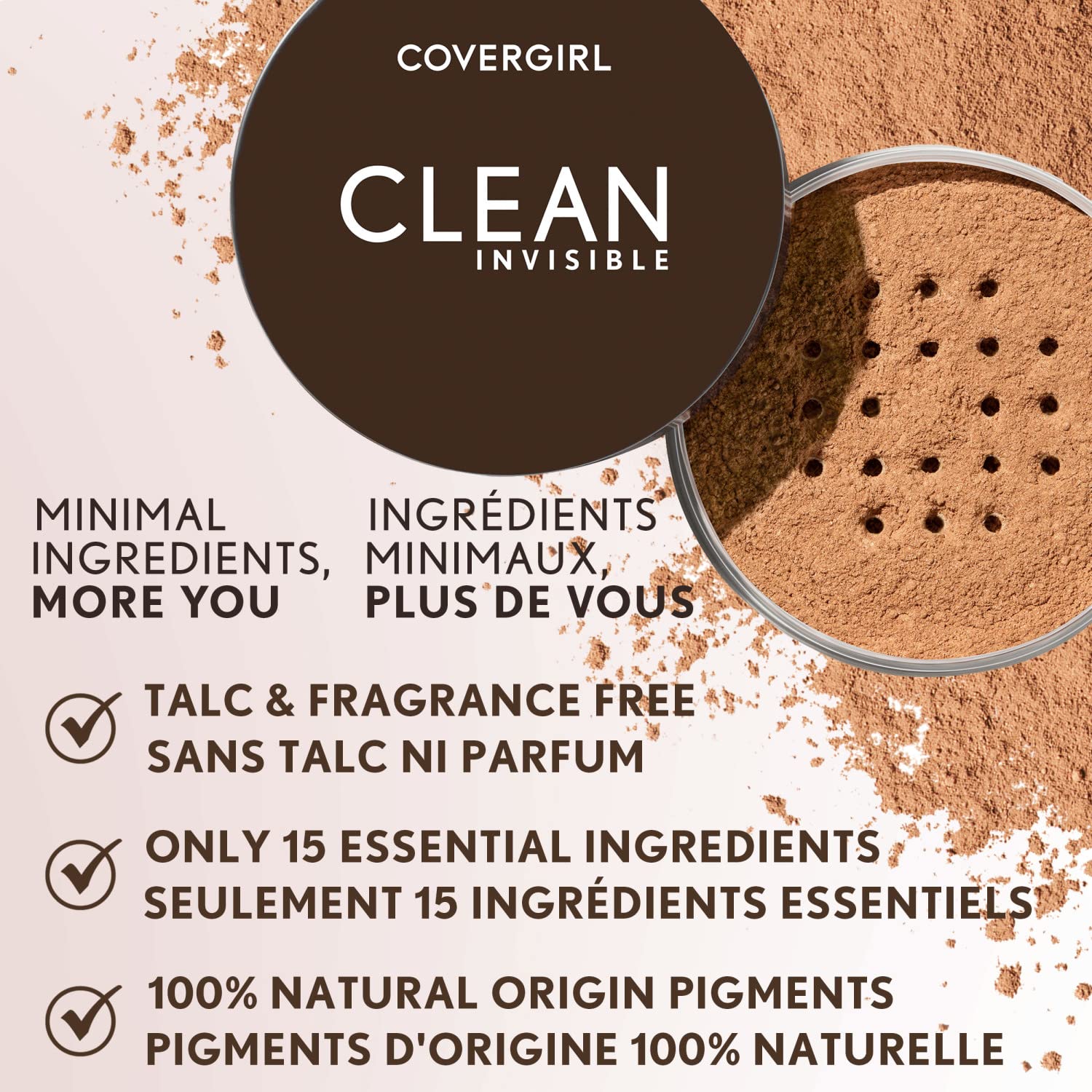 Covergirl Clean Invisible Loose Powder - Loose Powder, Setting Powder, Vegan Formula - Translucent Light, 20G (0.7 Oz) (Pack Of