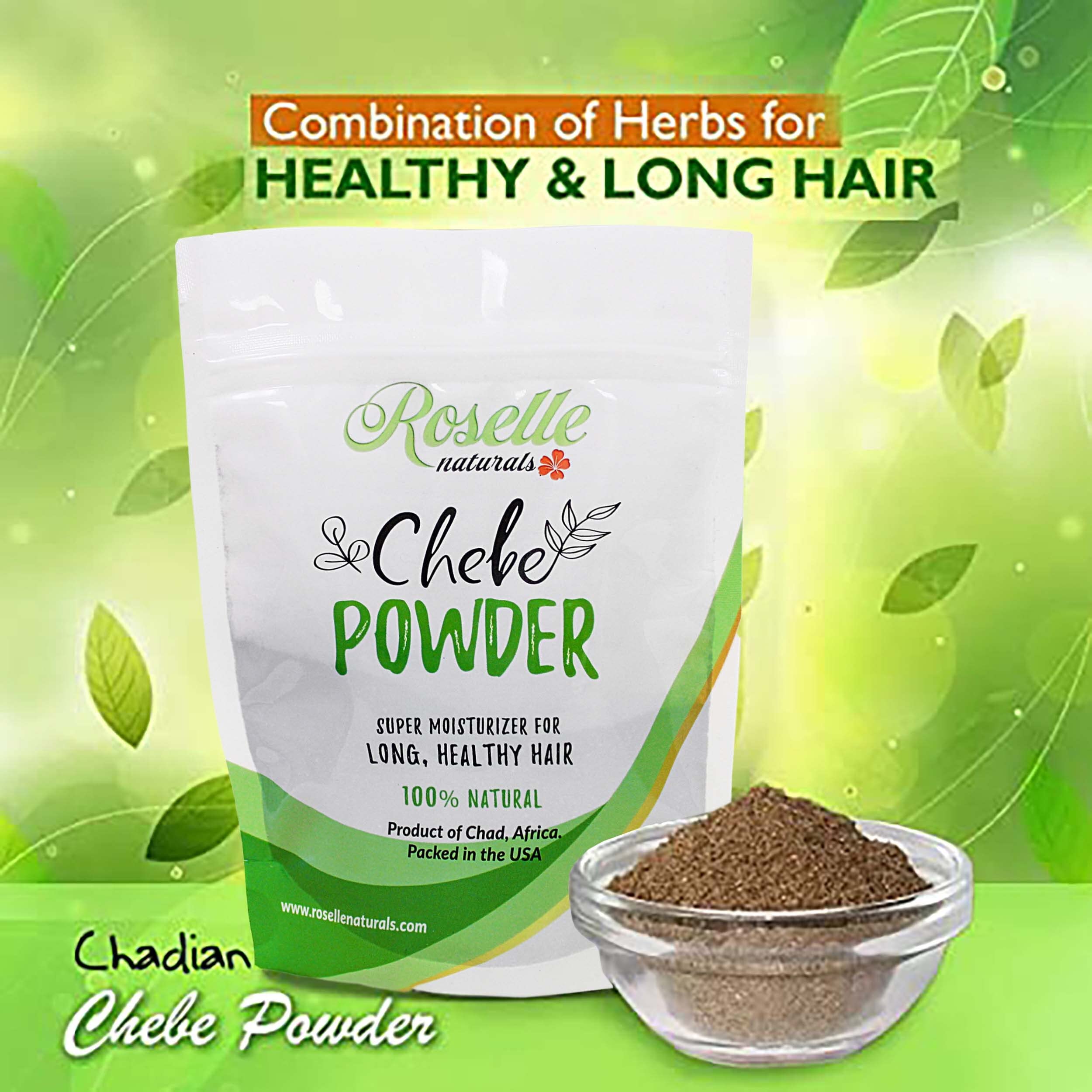 Chebe Powder Authentic From Miss Sahel Chad, Africa. Super Moisturizing All Natural Hair Mask, Growth Formula.