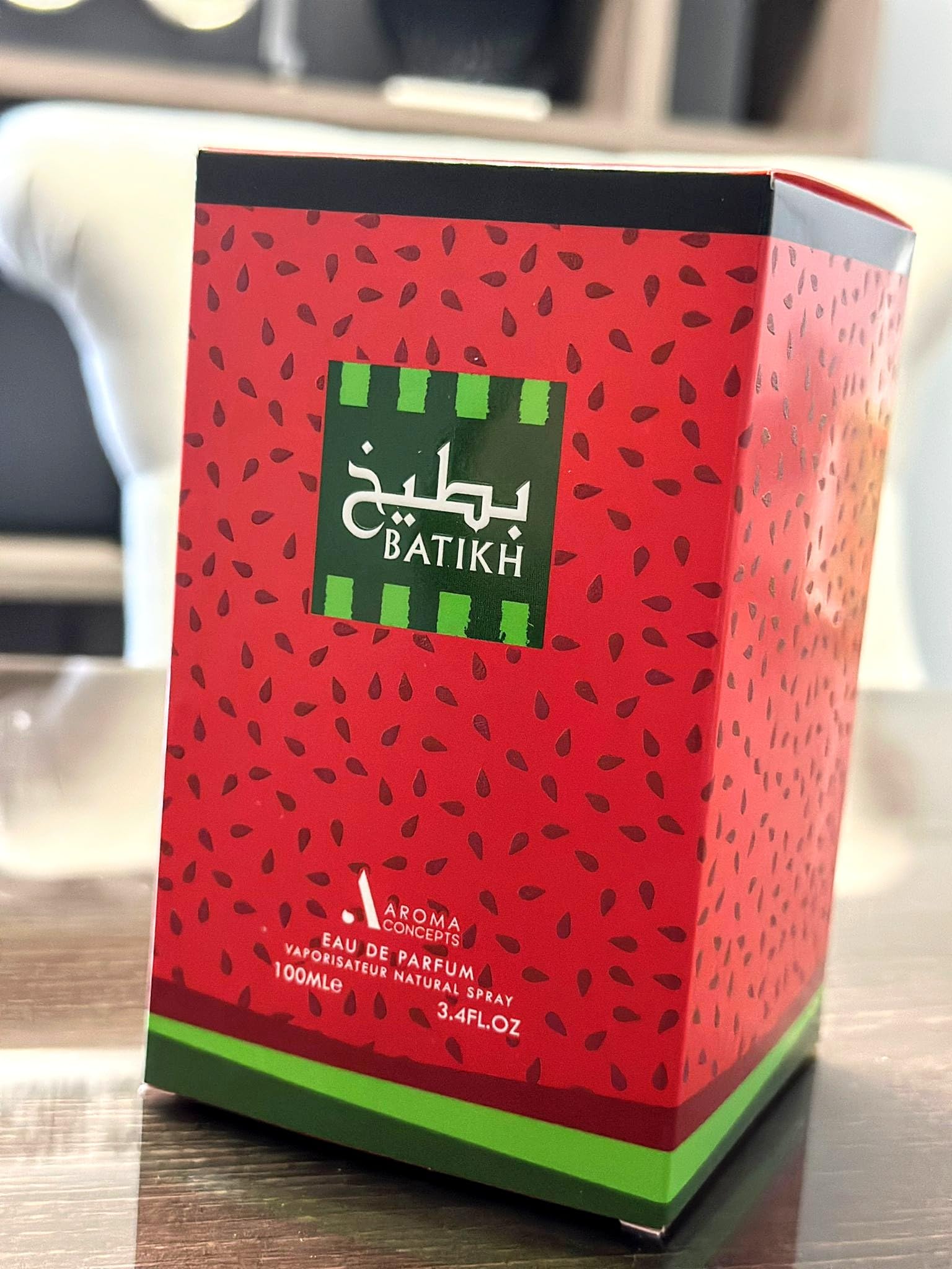 Paris Corner Watermelon Perfume EDP 3.4 Fl Oz Unisex Fresh Scent - Long-lasting Fragrance for Daily Wear