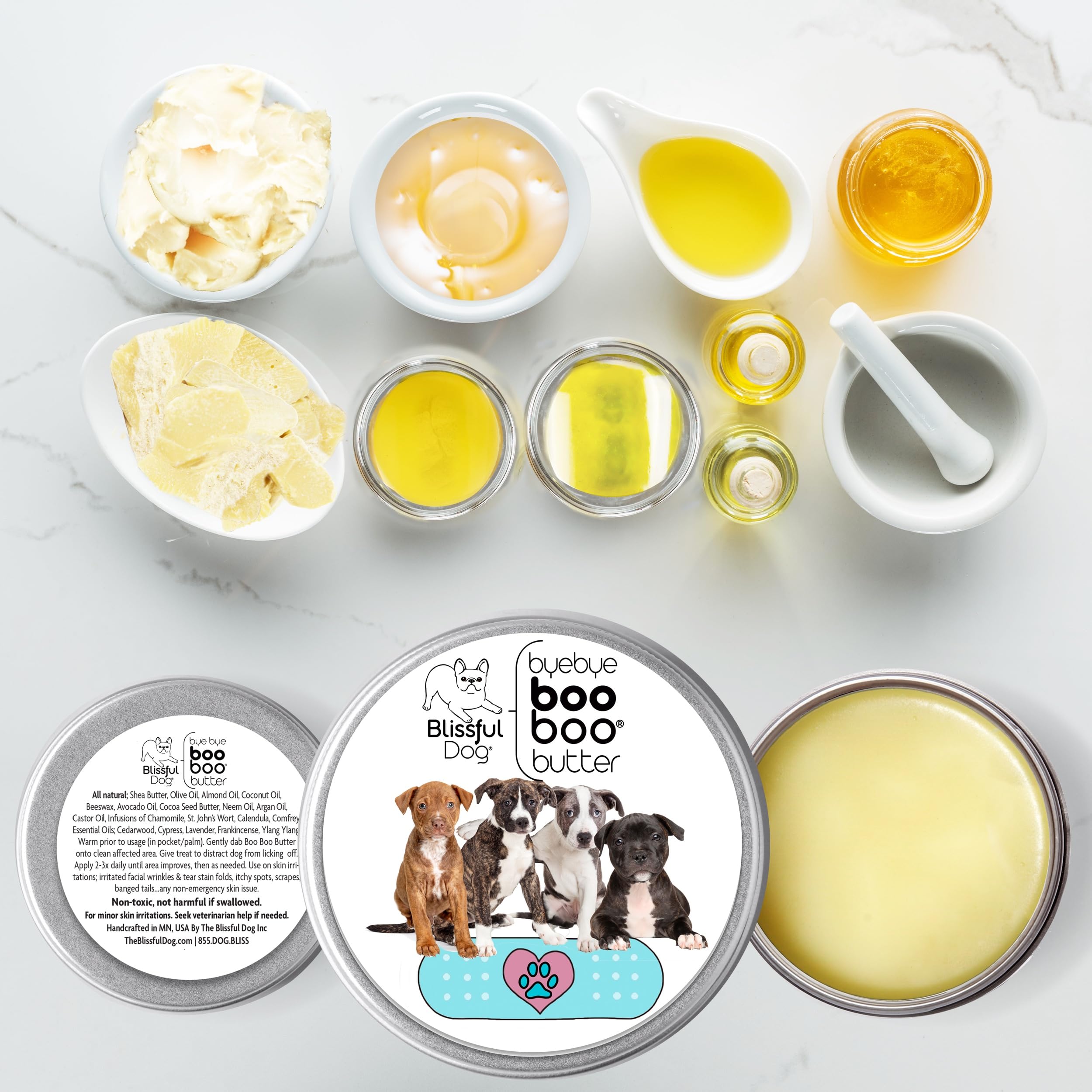 The Blissful Dog Staffordshire Pitbull Terrier Boo Boo Butter, 1-Ounce