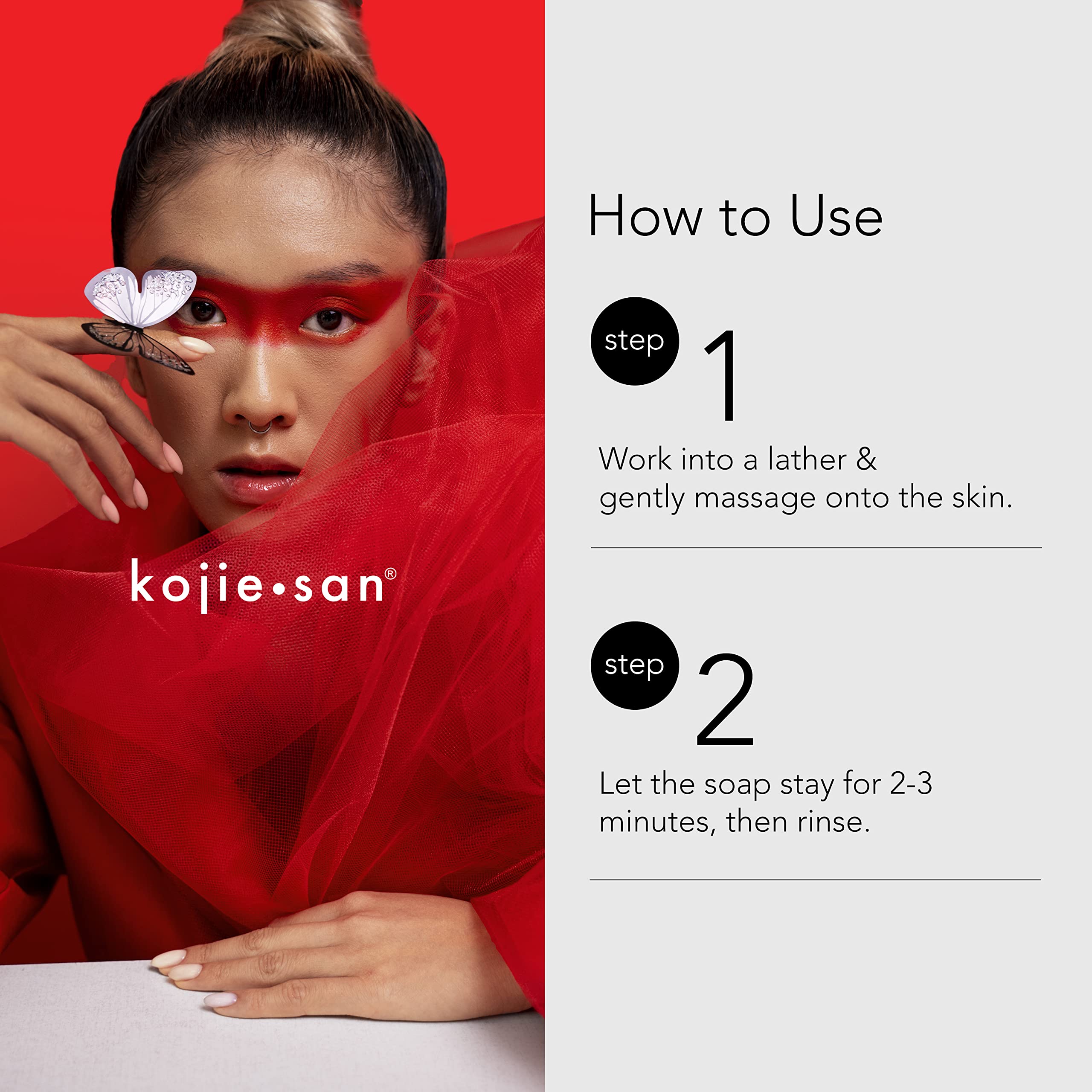 Kojie San Skin Brightening Brush Set - Original Kojic Acid Soap That Helps Reduces Dark Spots & Other Types Of Skin Damage - 65G