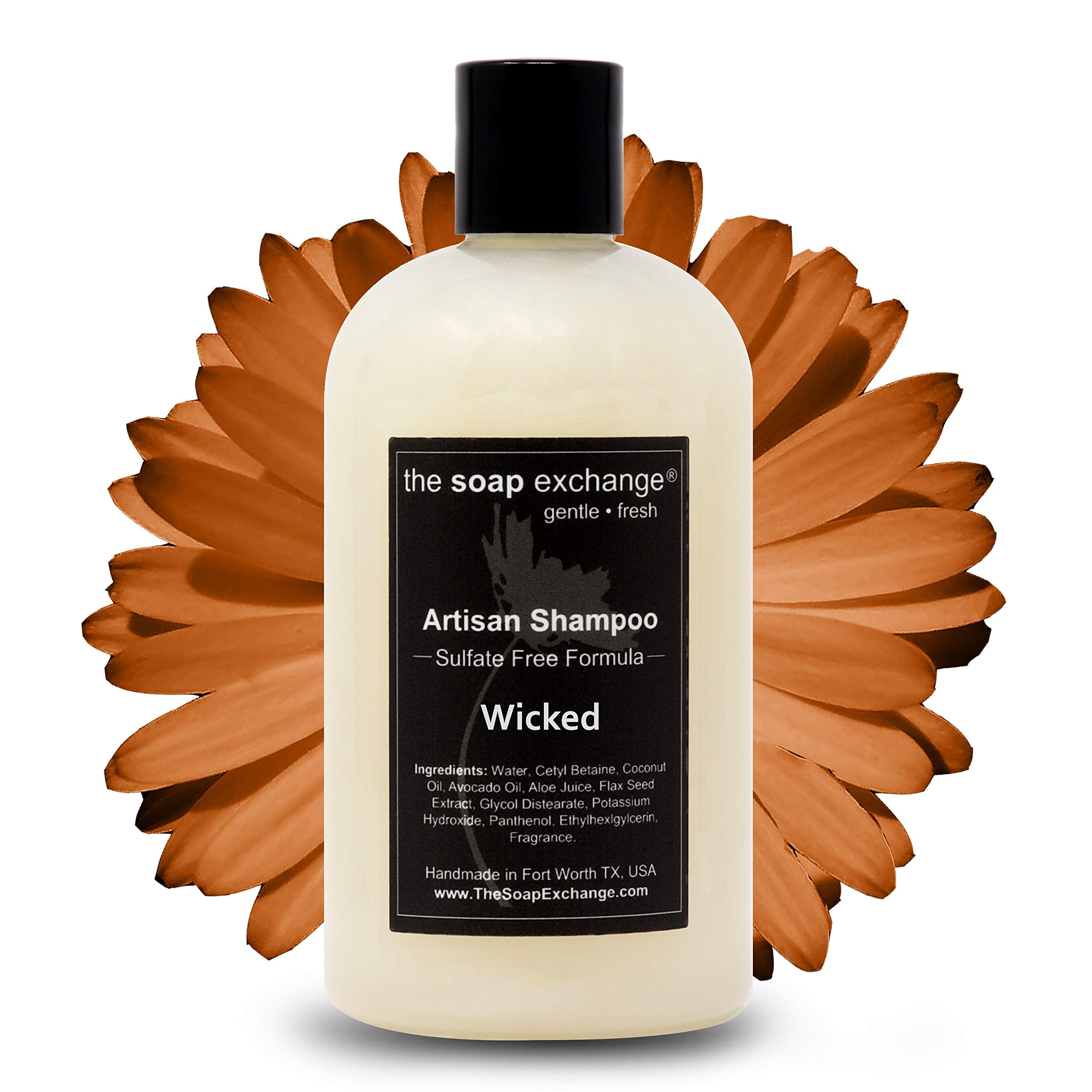 The Soap Exchange Hair Shampoo - Wicked Scent - Hand Crafted 12 fl oz / 354 ml Natural Artisan Hair Care, Gentle, Sulfate & Para
