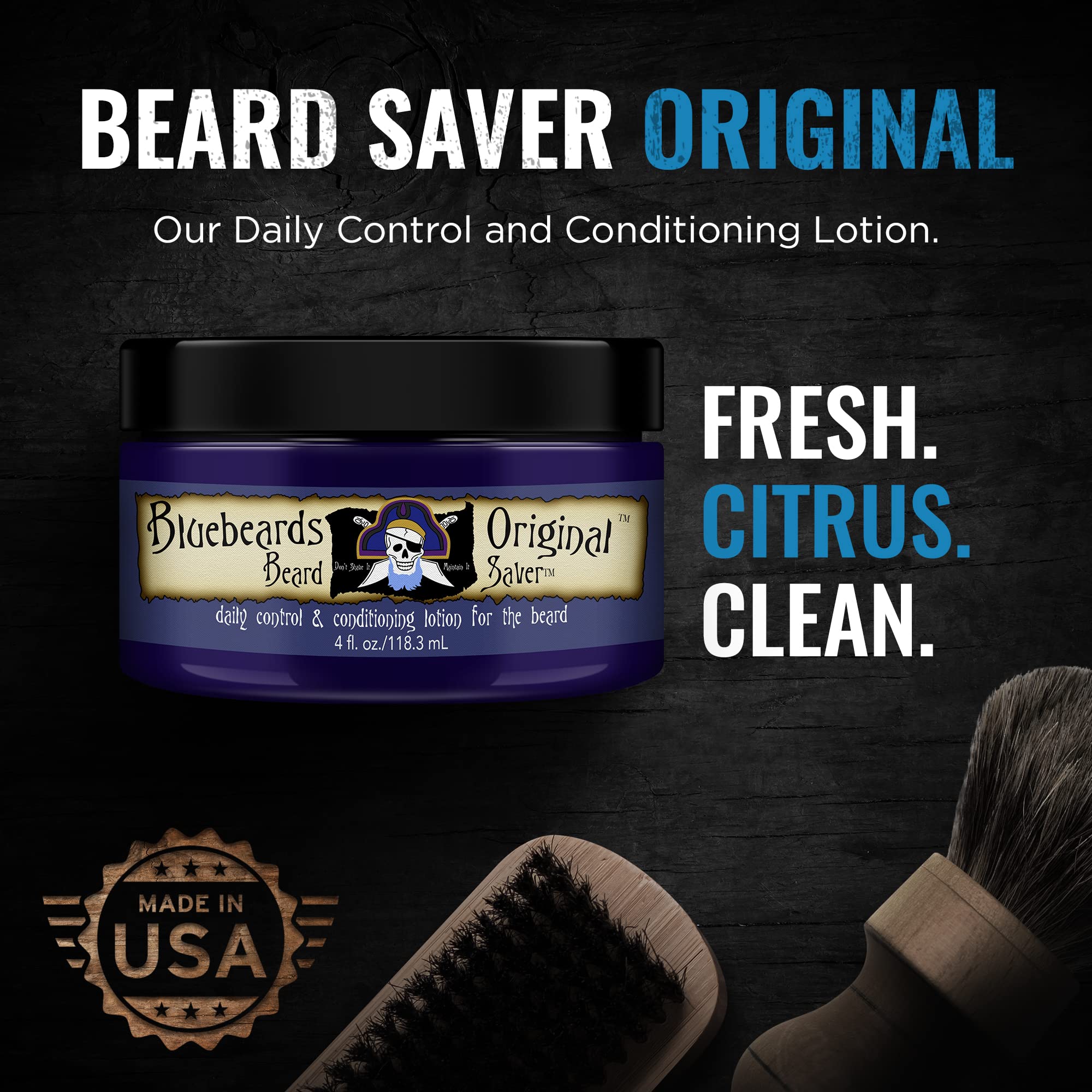 Bluebeards Original Beard Saver, 4 Oz. - Leave In Beard Conditioner For Men, Infused With Aloe & Lime - Beard Softener That Deep