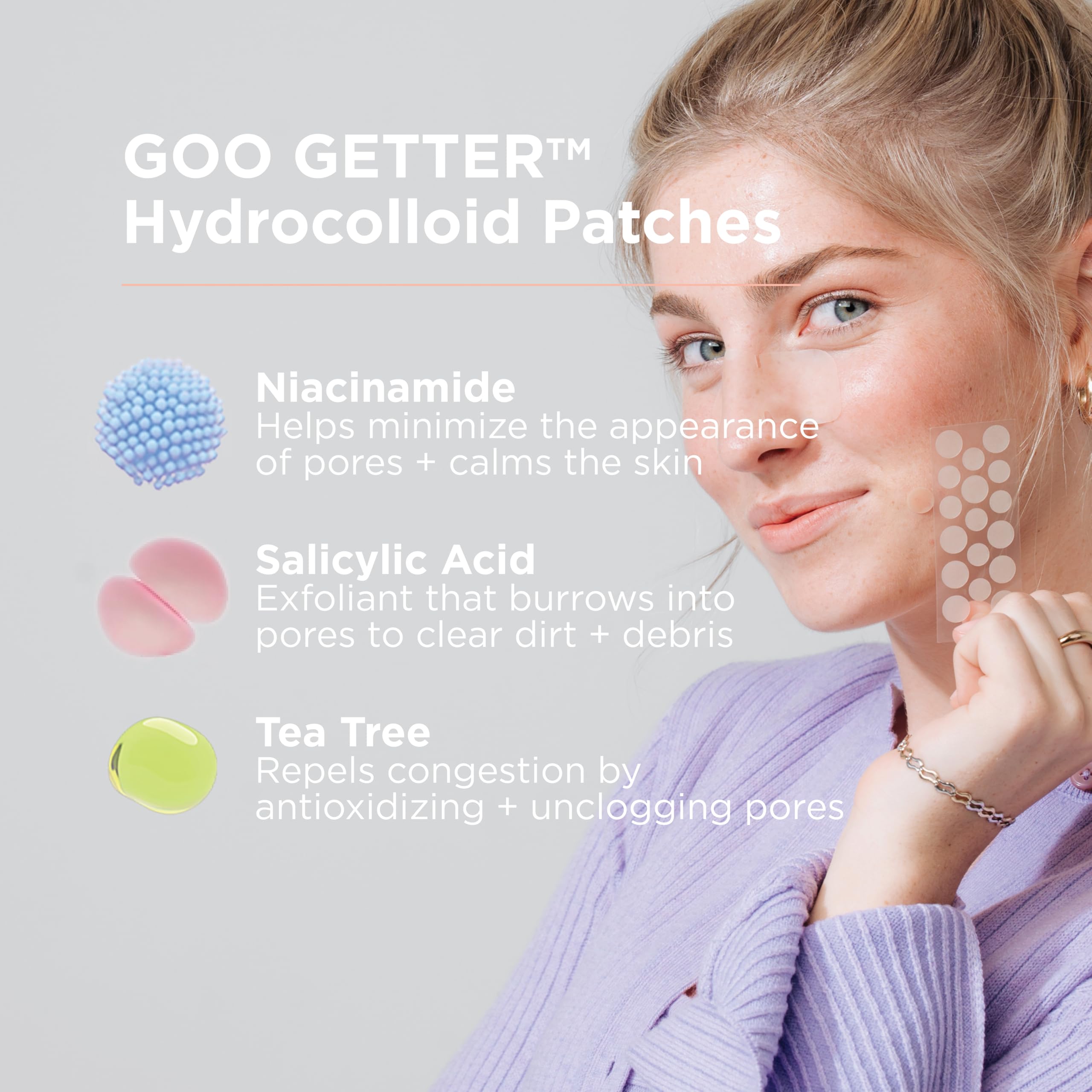 Zitsticka Sucks To Be Goo Hydrocolloid Pimple Patches | 18 Goo Getter Spot Dots, 2 Nose Pore Strips, 3 Body Patches | Acne Treat