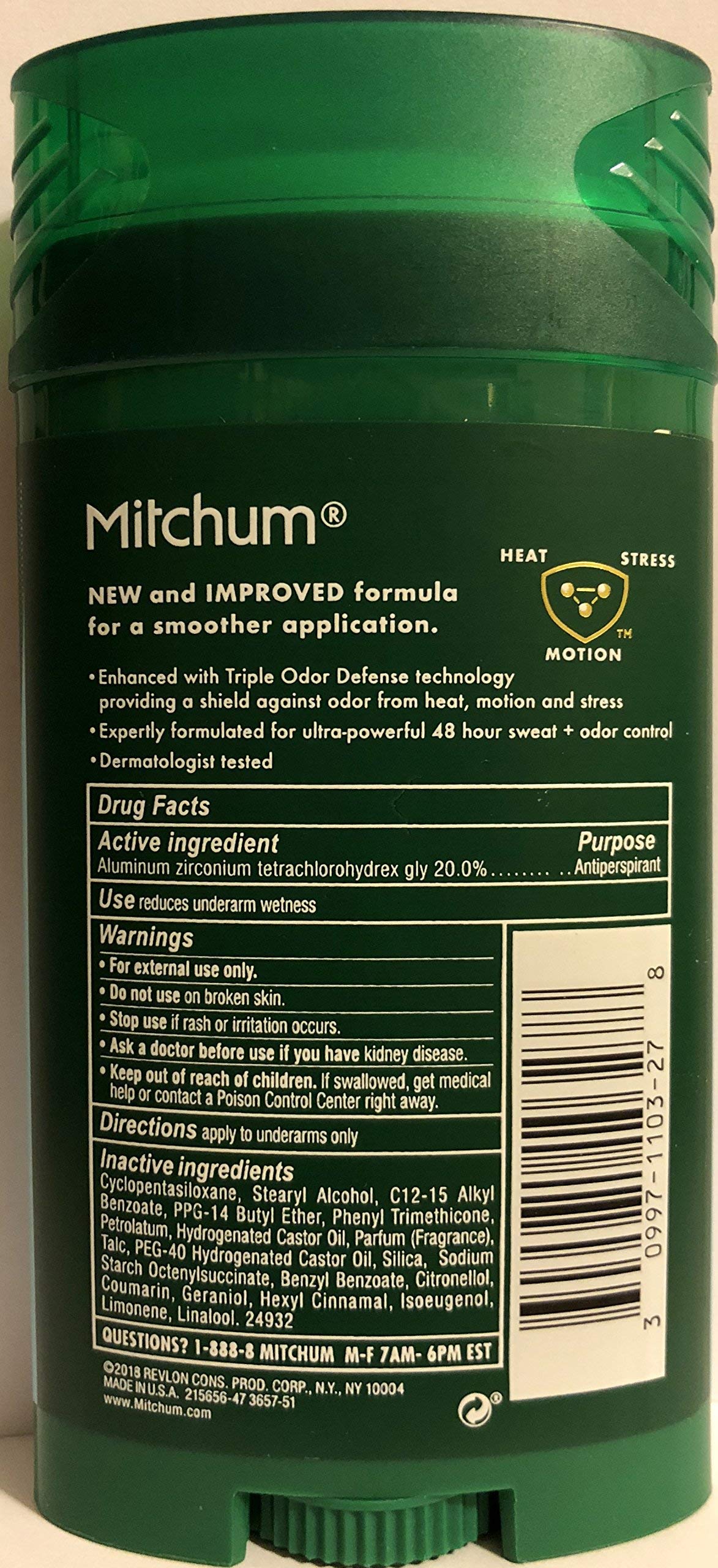 Mitchum Advanced Control Invisible Solid Clean Control For Men, 2.7 Oz (Pack Of 3)