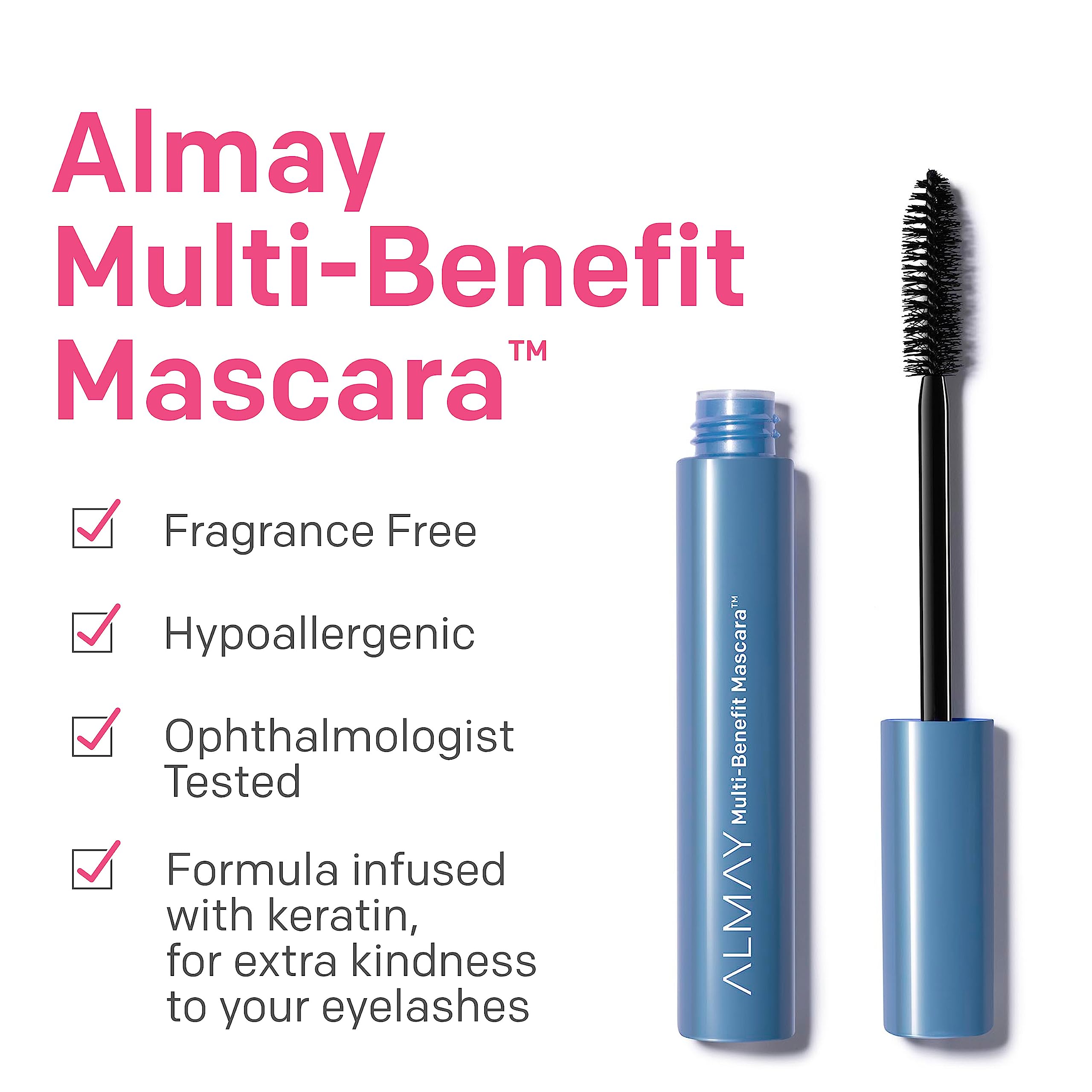 Almay Multi-Benefit Mascara, Blackest Black, 0.24 Fl. Oz.