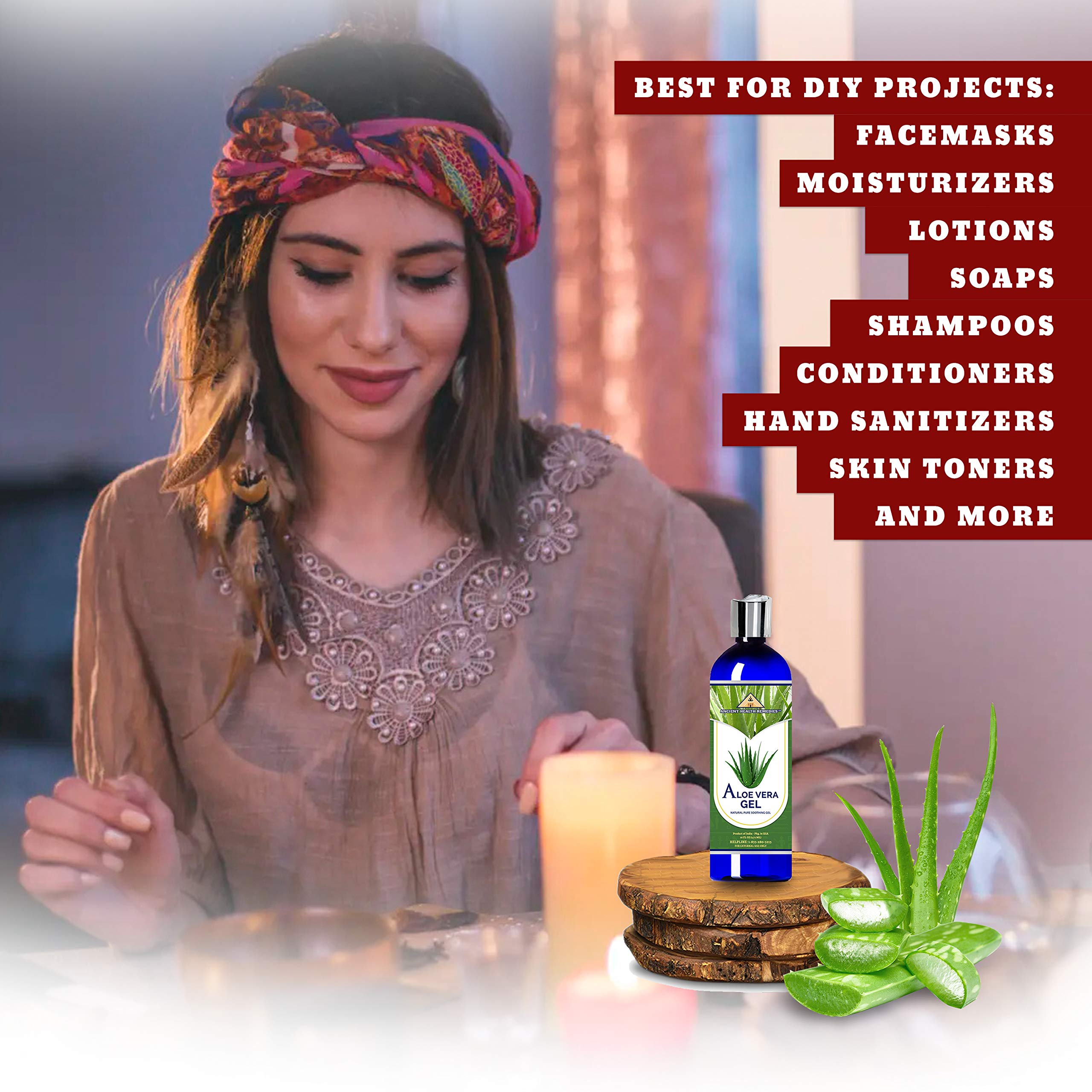Ancient Health Remedies Organic Unrefined Cold Pressed Pure Aloe Gel, Bulk Wholesale Beauty, Skin Care, Moisturizing Diy Gel For