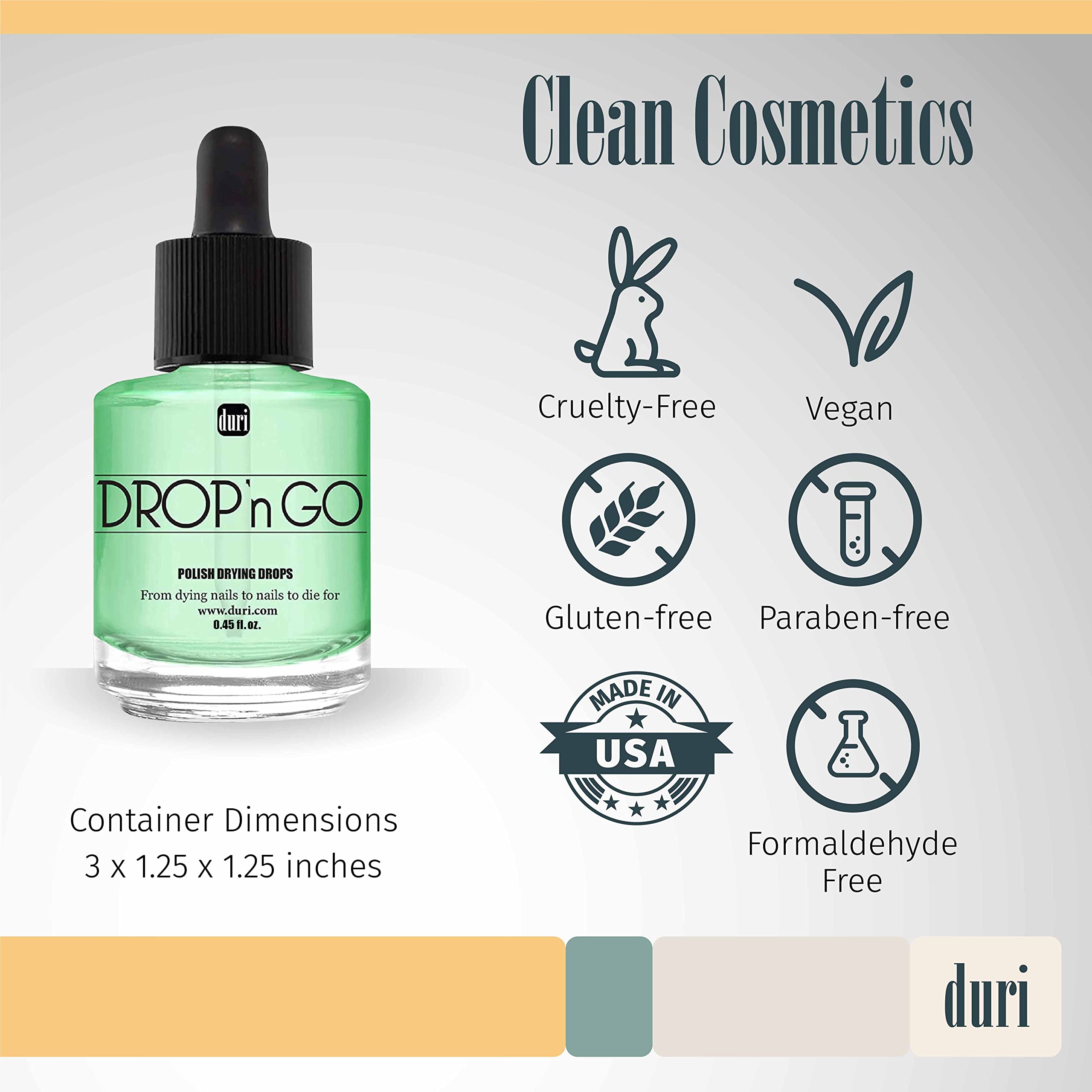 Duri Cosmetics, Drop'N Go Quick Dry Nail Drops (Drop'N Go (Pack Of 2))