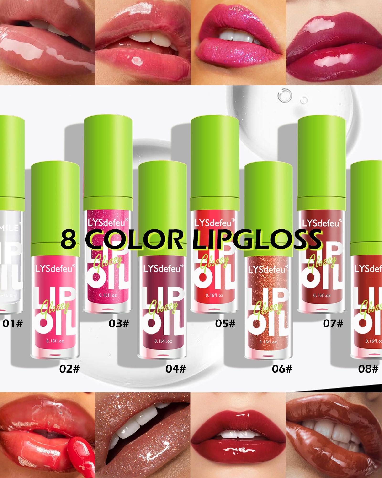 Lip Oil Lip Glaze-1Pcs Big Brush Head Hydrating Pink Lip Glow Oil,Shiny Transparent Lip Gloss Plumping,Long Lasting Non-Sticky C