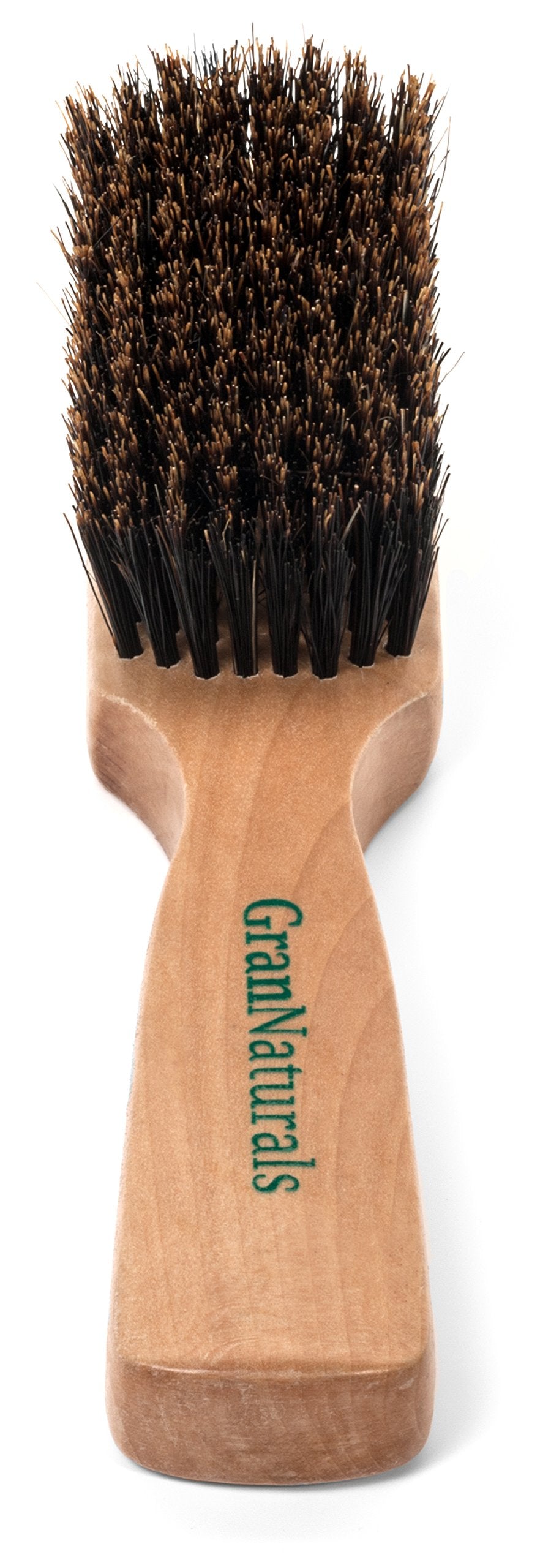 Grannaturals Soft Mens Boar Bristle Hair Brush - Natural Wooden Club Style Wave Hair Brush For Men - Styling Beard Hairbrush For