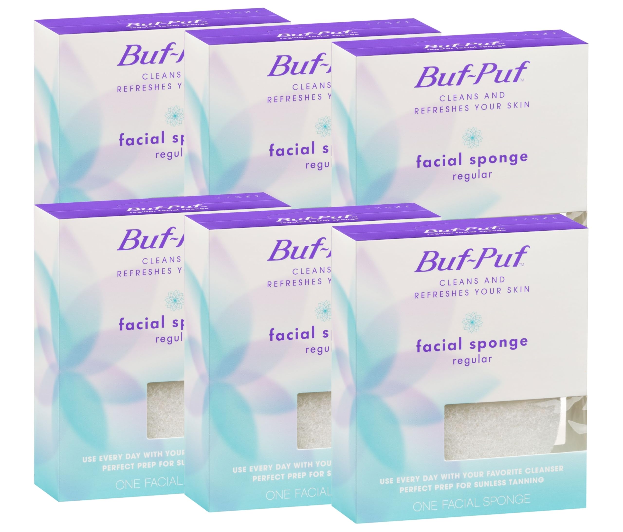 Buf-Puf Facial Sponge, Dermatologist Developed, Removes Deep Down Dirt & Makeup That Causes Breakouts and Blackheads, Reusable, 