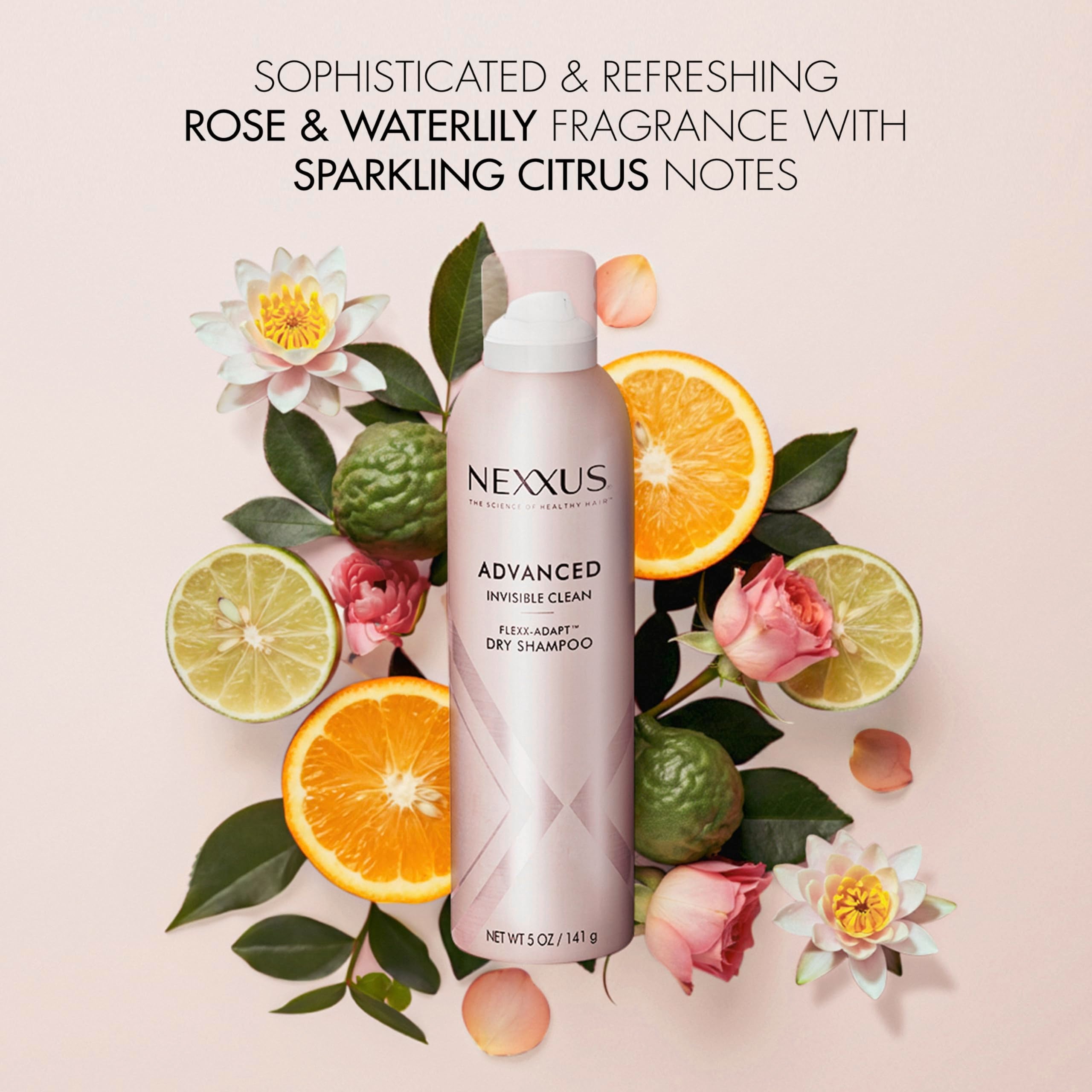 Nexxus Advanced Invisible Clean Dry Shampoo For Instant Oil Control & 72-Hour Freshness With Flexx-Adapt Technology 5 Oz