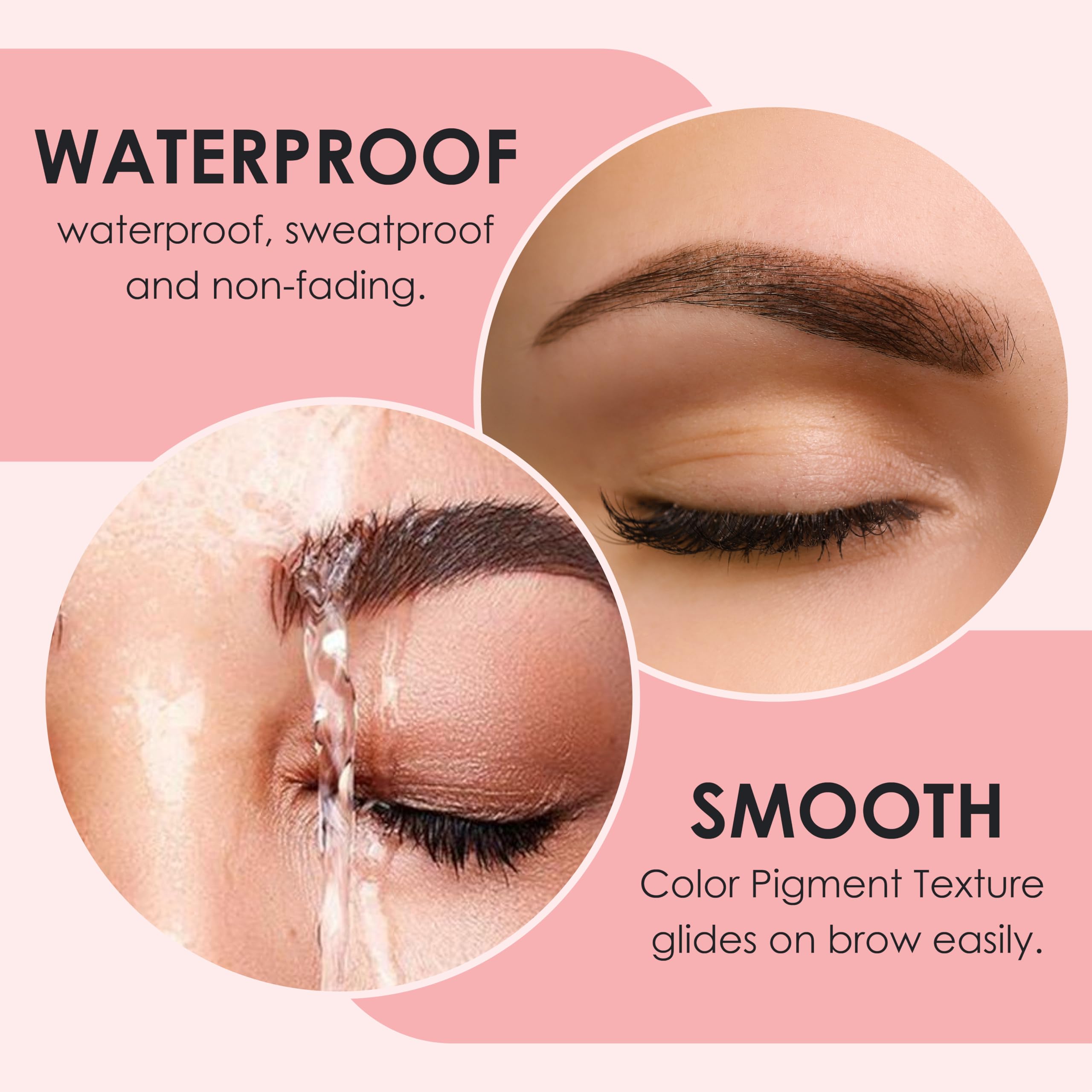 Luxe Cosmetics - Brown Color Set For Lashes And Brows - Long Lasting Temporary Color (Up To 4 Weeks) - Vegan & Cruelty-Free - Fo