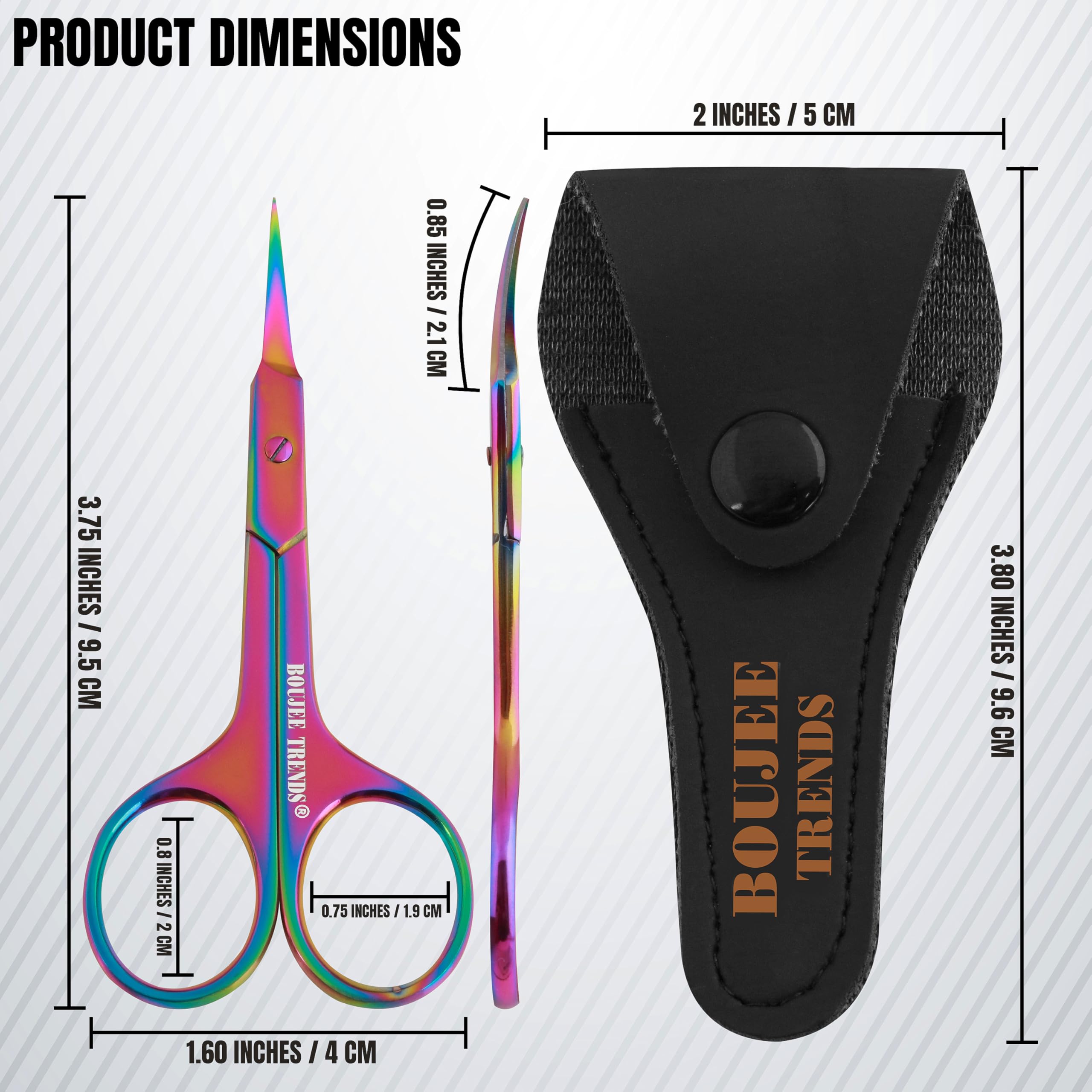 Cuticle Scissors, Eyebrow False Eyelashes Mustache Facial Nose Ear Hair Grooming Multi-Purpose Beauty Scissors, Small Manicure P