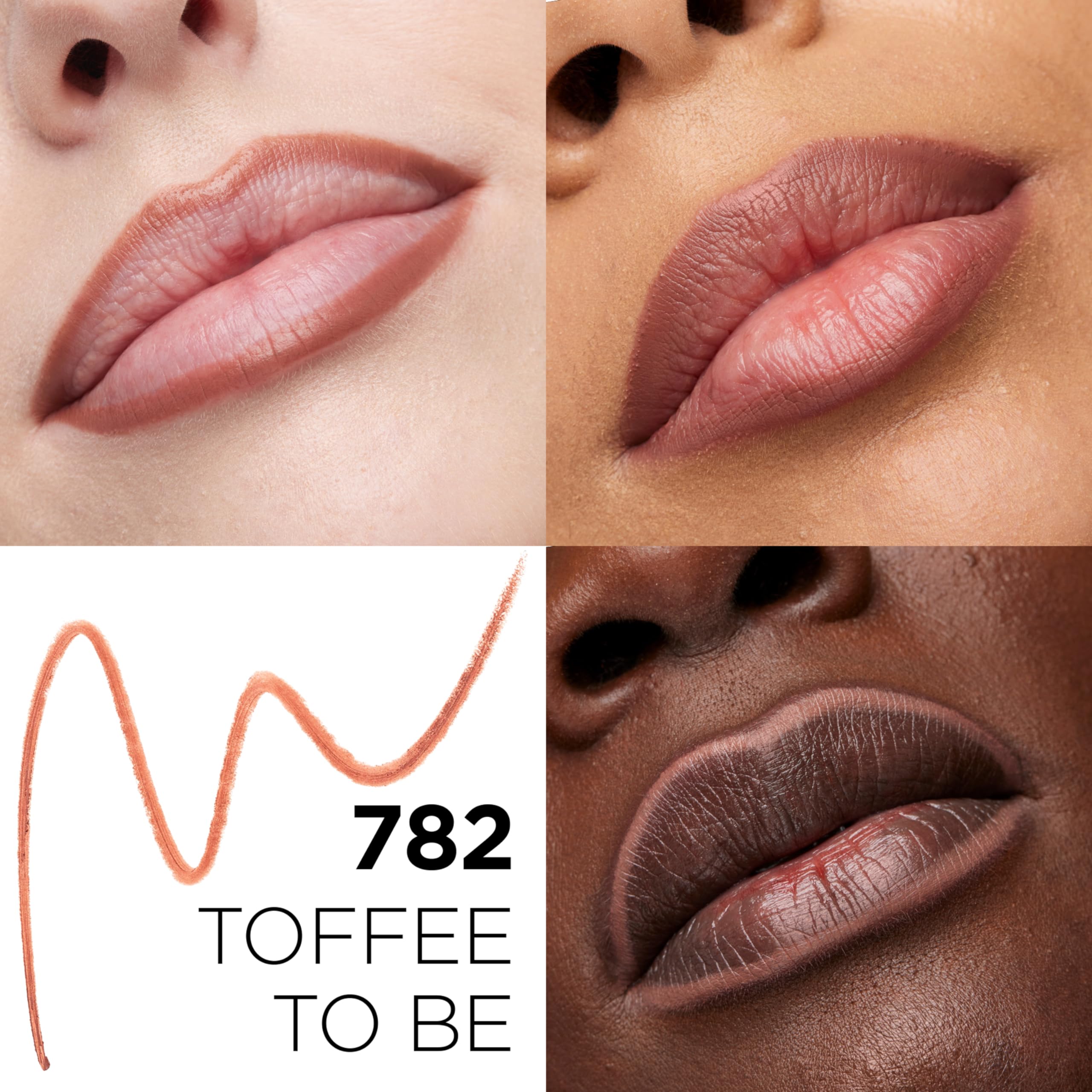 L'Oreal Paris Colour Riche Lip Liner Pencil, Creamy Lip Liner With Omega 3 And Vitamin E, 782 Toffee To Be (Warm Deep Brown)