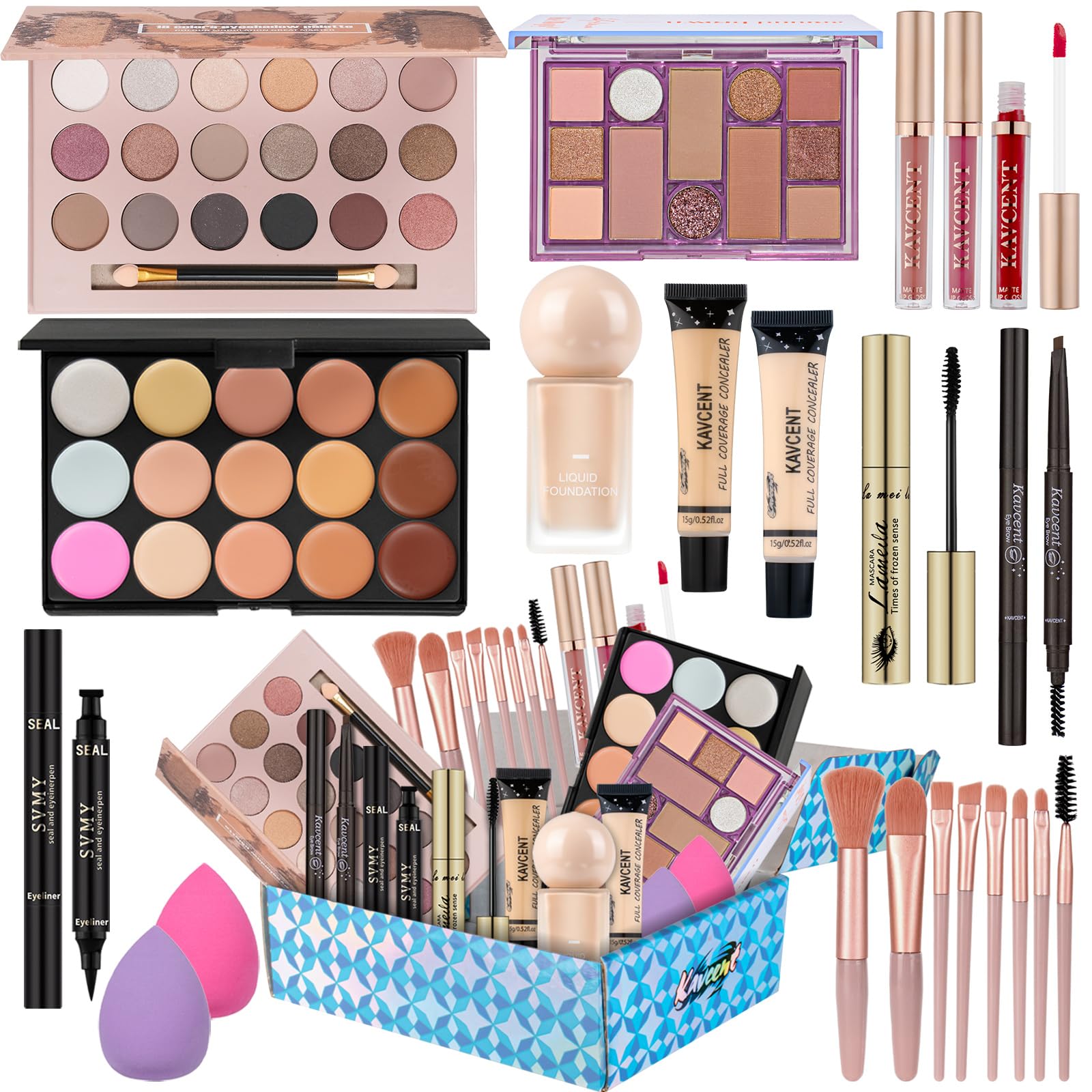 Makeup Kit for Women Full Kit Makeup Kits for Teens Teenager Makeup Gift Set for Teens Women Eyeshadow FoundationTeen Makeup Kit
