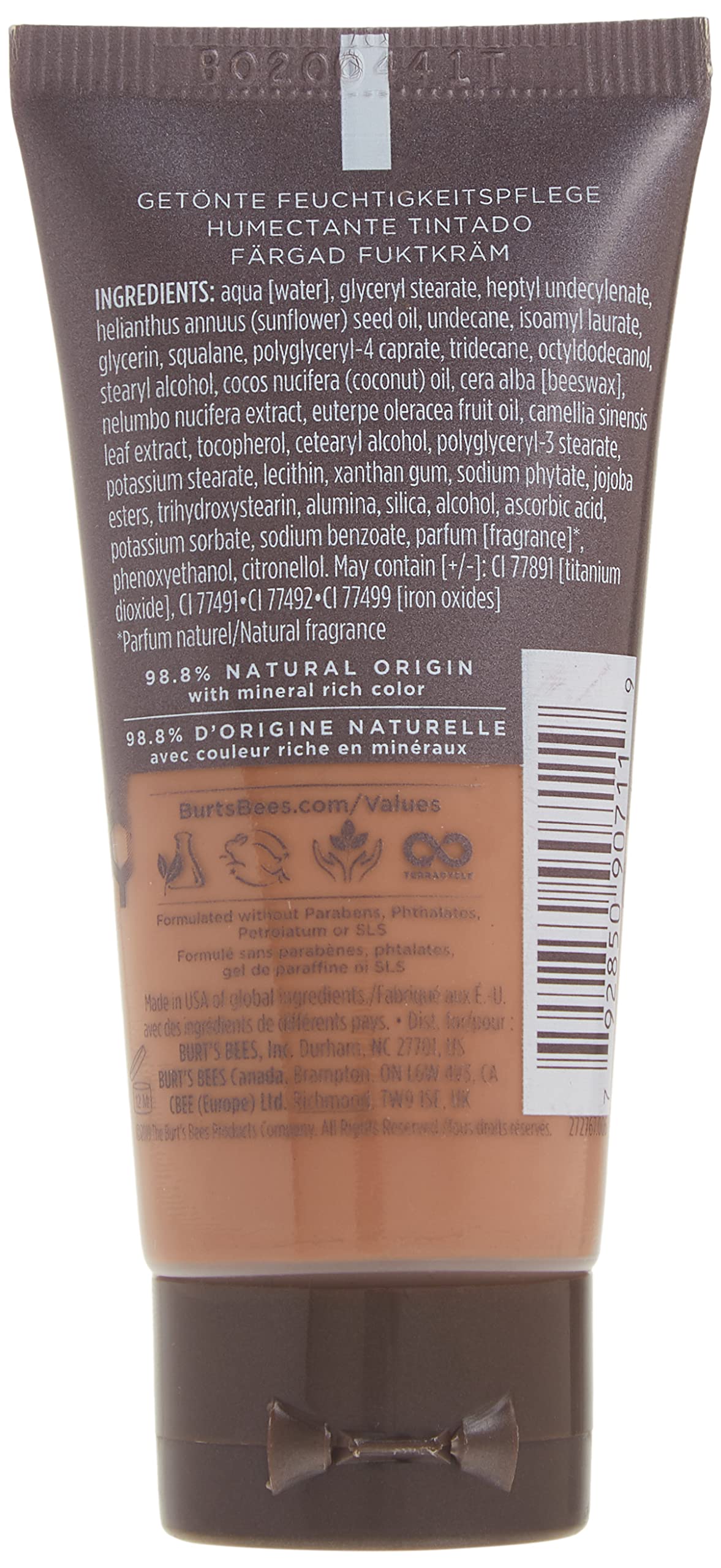 Burt'S Bees Goodness Glows Tinted Moisturizer, Rich In Antioxidants, Chestnut 1.0 Ounce