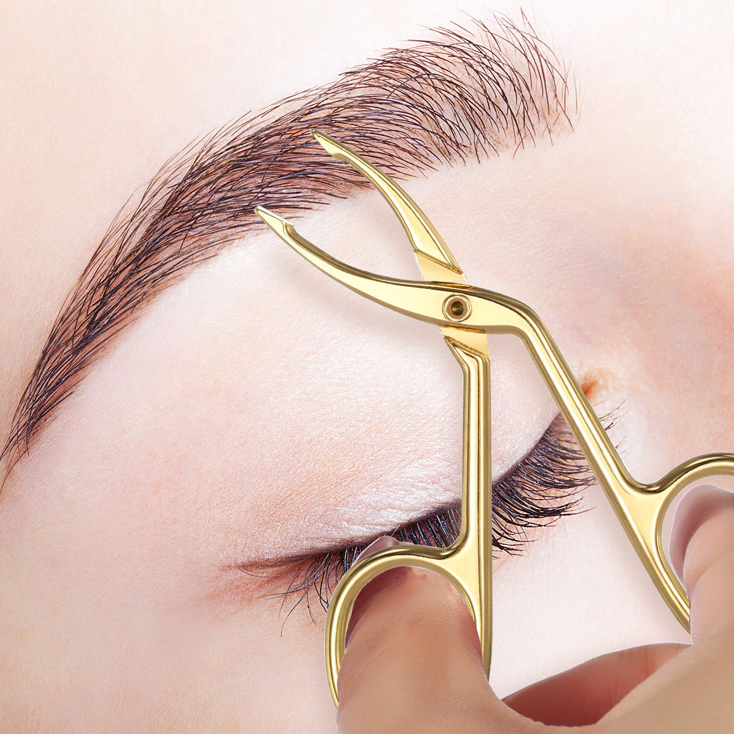 Hicarer 3 Pcs Eyebrow Tweezers Scissor Handle Straight Tip Scissor Shaped Eyebrows Tweezers For Hair Plucker Remover Facial Hair