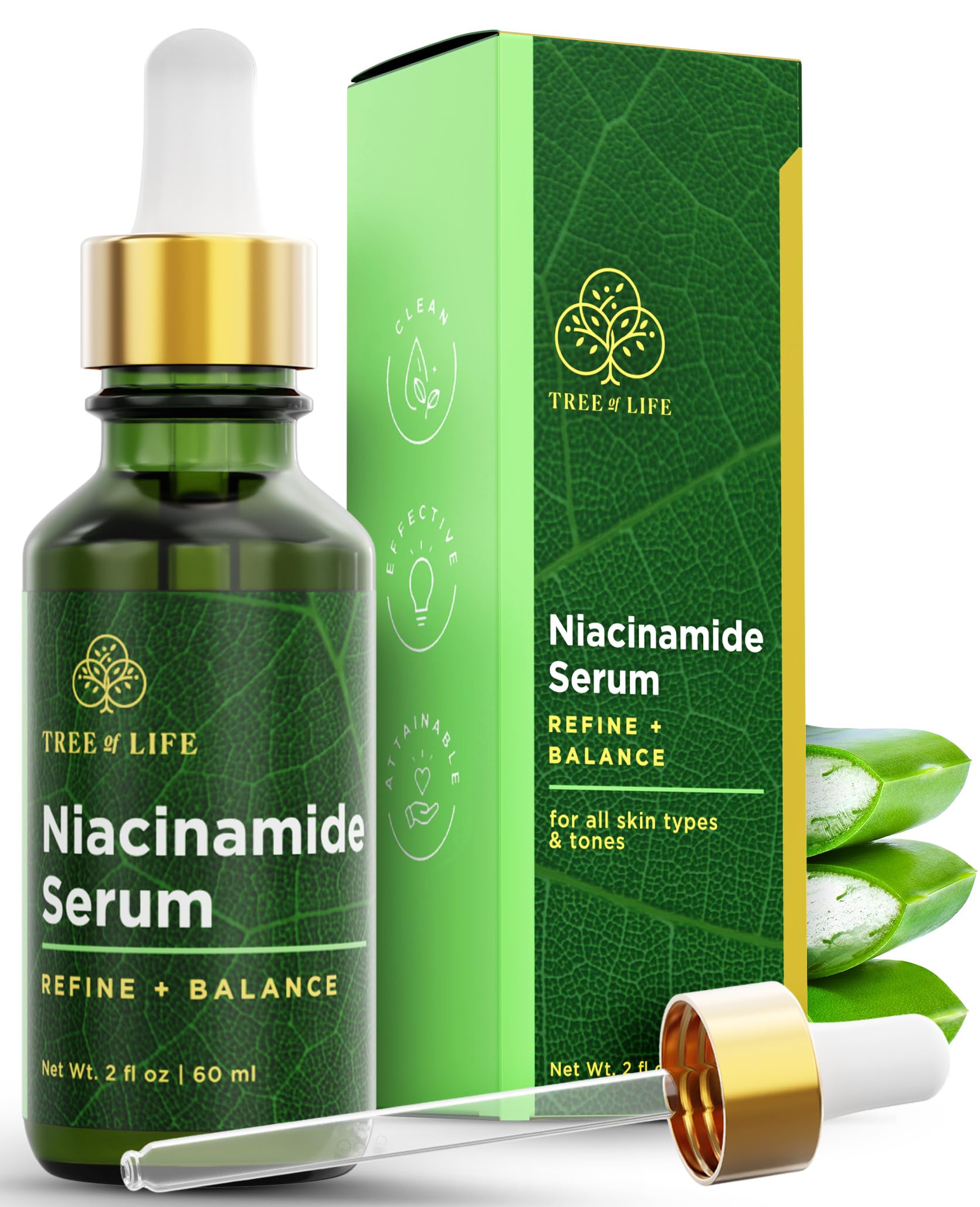 Tree of Life Niacinamide Vitamin B3 Serum, Hydrating Face Oil for Dark and Age Spots, Tightens Pores, Facial Serums for Sensitiv
