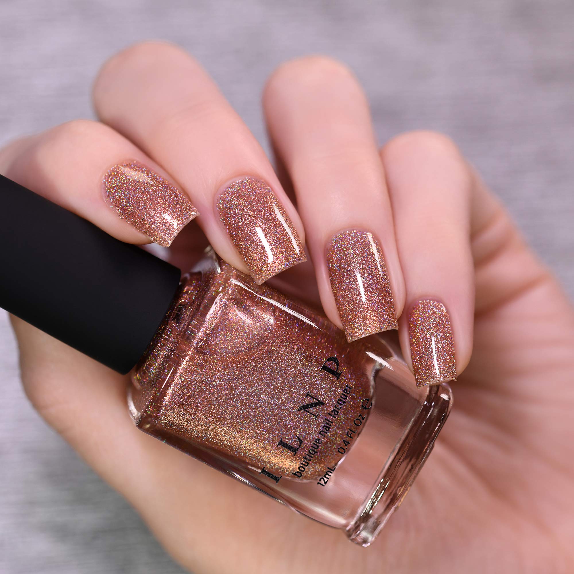 Ilnp Caroline - Glistening Rosy Copper Holographic Nail Polish