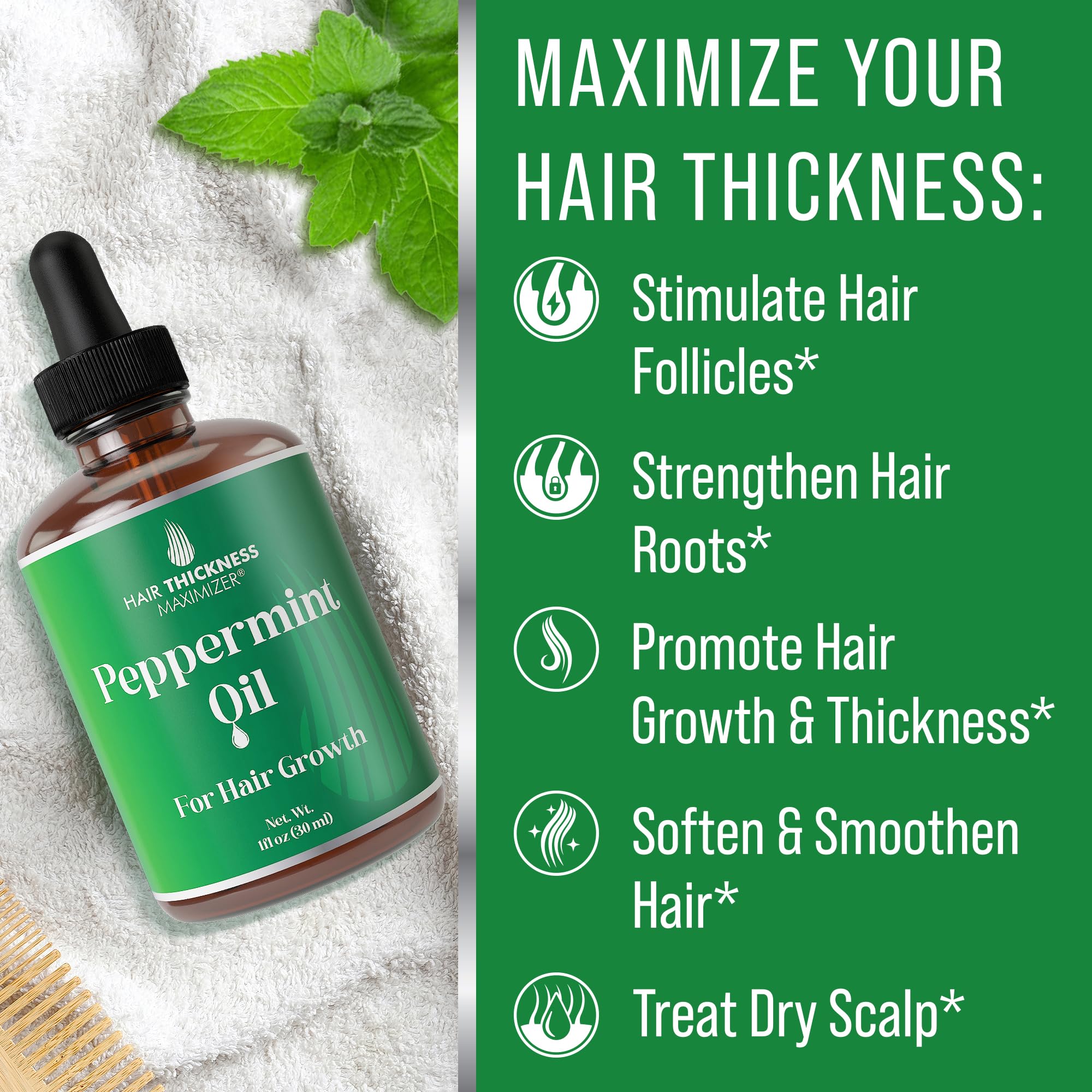 Peppermint Hair Growth Oil 1Oz