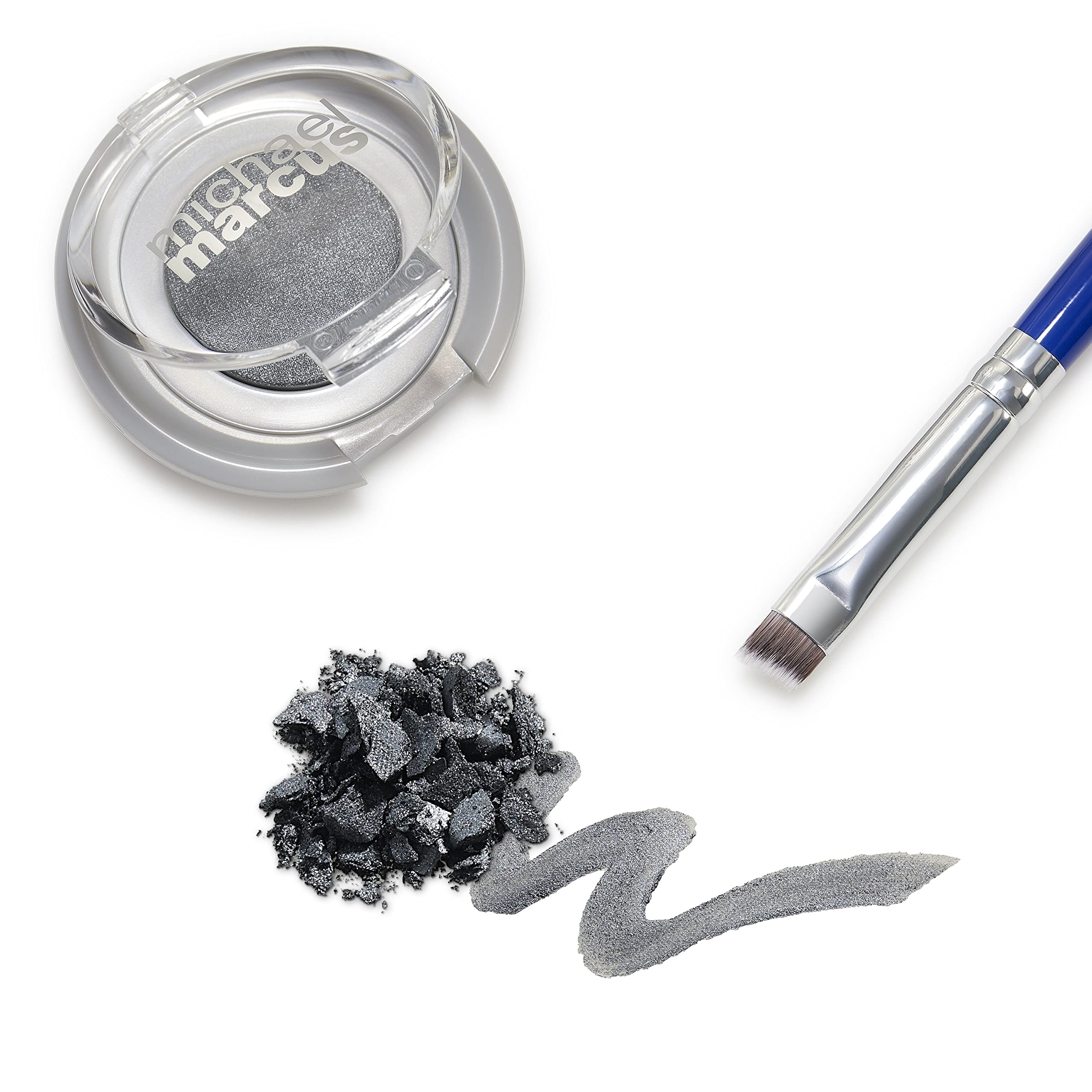 Michael Marcus Makeup Cake Eye Liner & Eyeliner Brush (Trashy) - Water Activated Dry Pressed, Long-Lasting & Smudge Resistant Ey