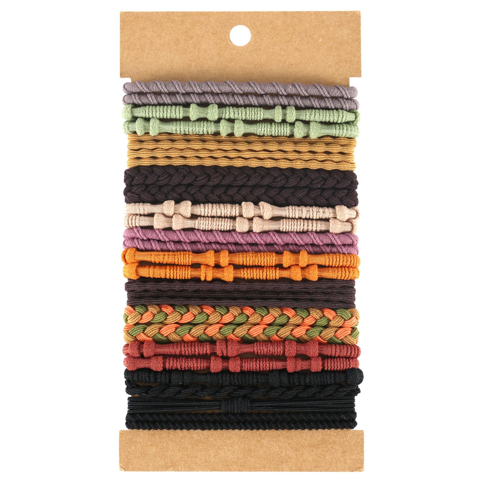 24pcs Boho Hair Ties, Cute Hair Ties Bracelets Elastic Hair Tail Hairbands for Ponytail Holders Hair Accessories for Women Girls