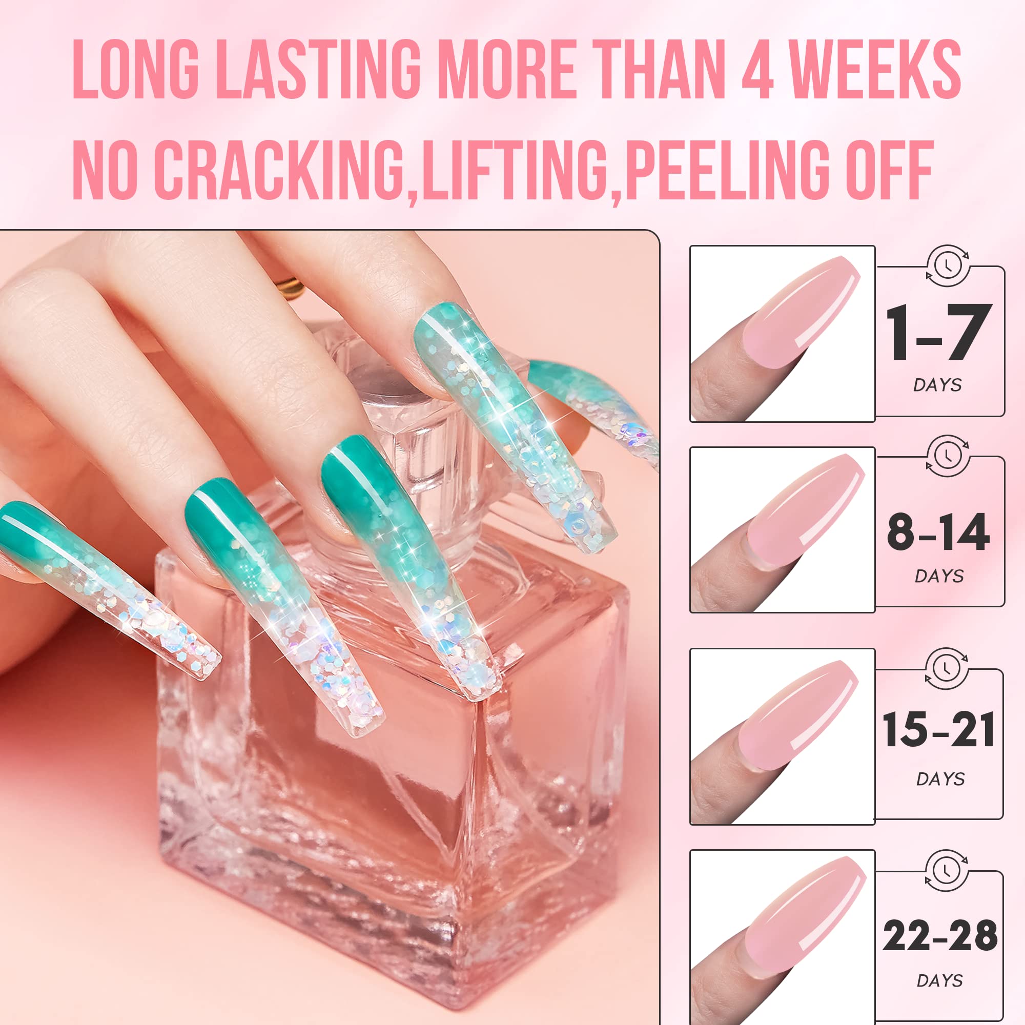 Makartt Builder Nail Gel 15Ml 7 In 1 Multifunctional Clear Gel Nail Polish Base Coat Nail Strengthener Gel Nail Extension Hard G
