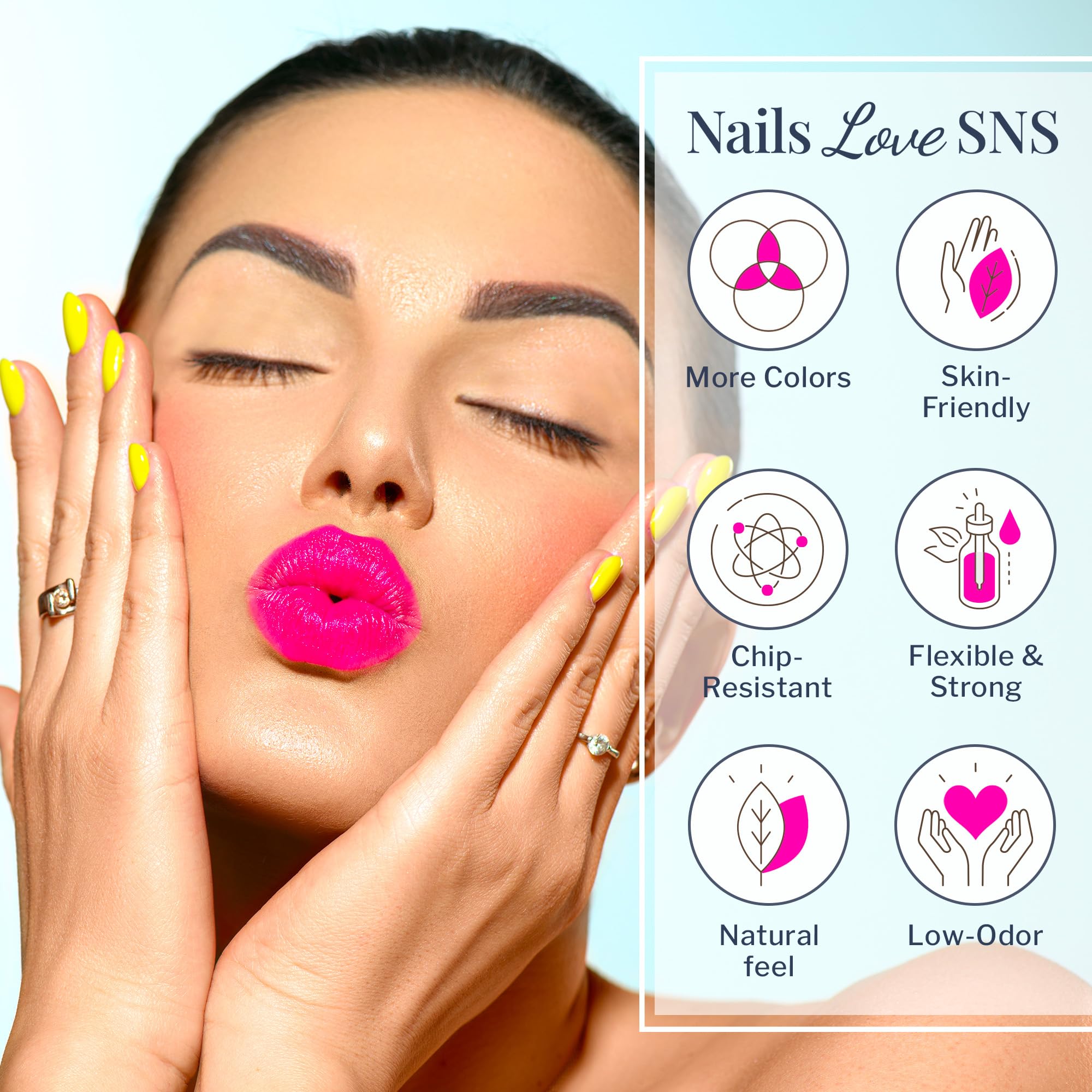 Sns Nail Dip Powder, Gelous Color Dipping Powder - She'S Superfly (Pink/Glow) - Long-Lasting Dip Powder Nail Color Lasts 14 Days