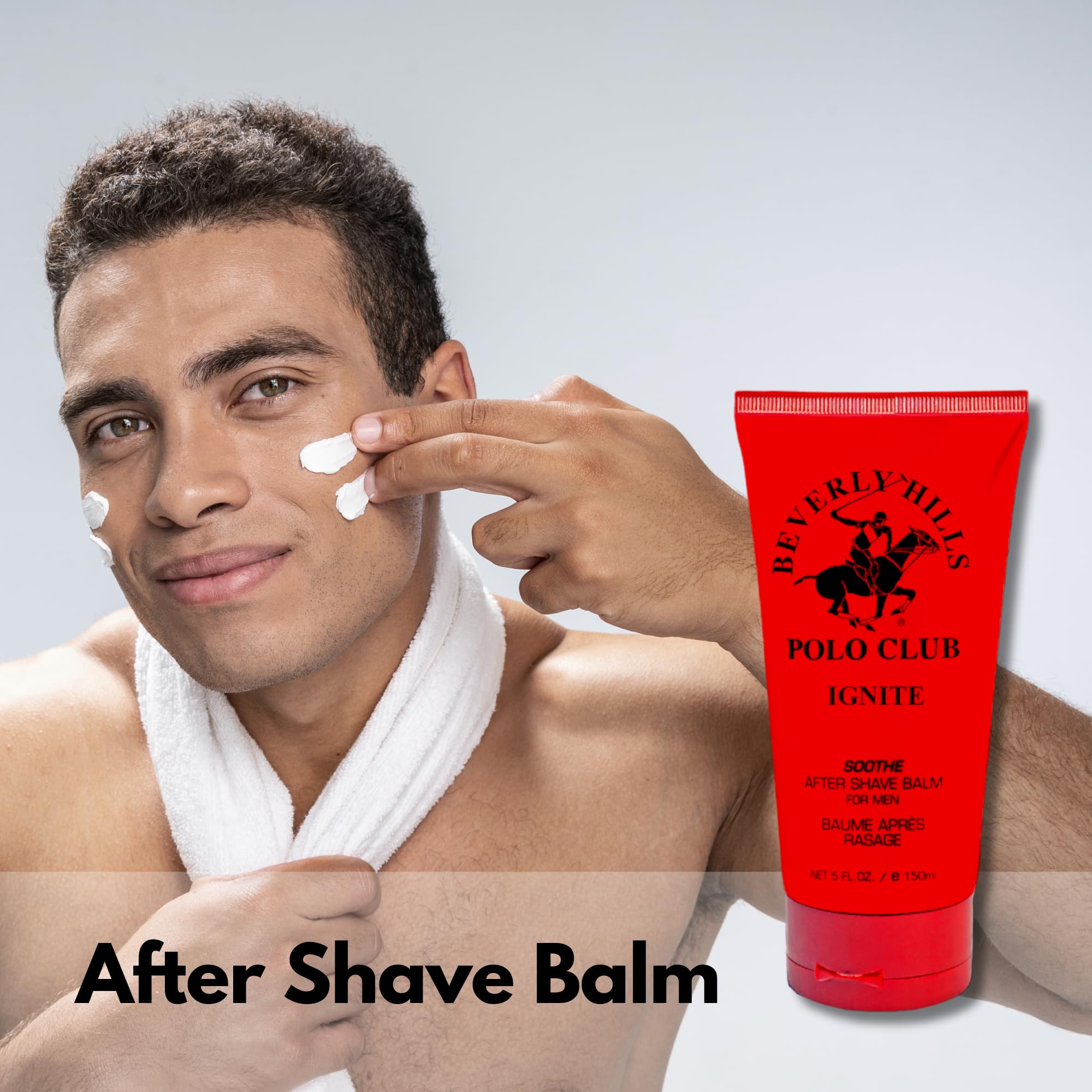 Beverly Hills Polo Club After Shave Balm For Men - Ignite 5Oz Soothing Aftershave
