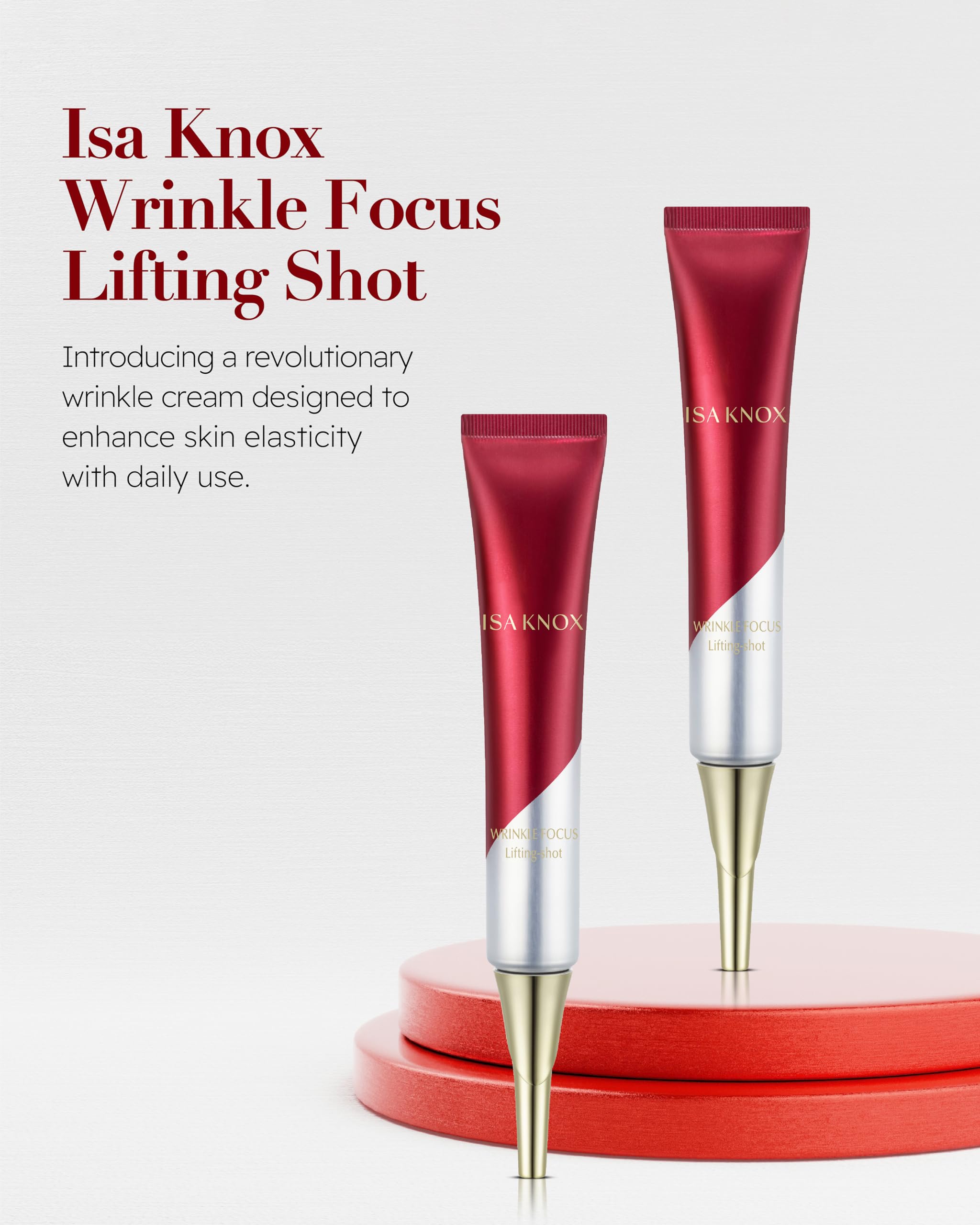 Isa Knox Wrinkle Focus Firming Eye Cream Set (3.1Fl Oz, Pack Of 3) - Korean Skin Care. Powerful Moisturizer For Fine Lines, Elas