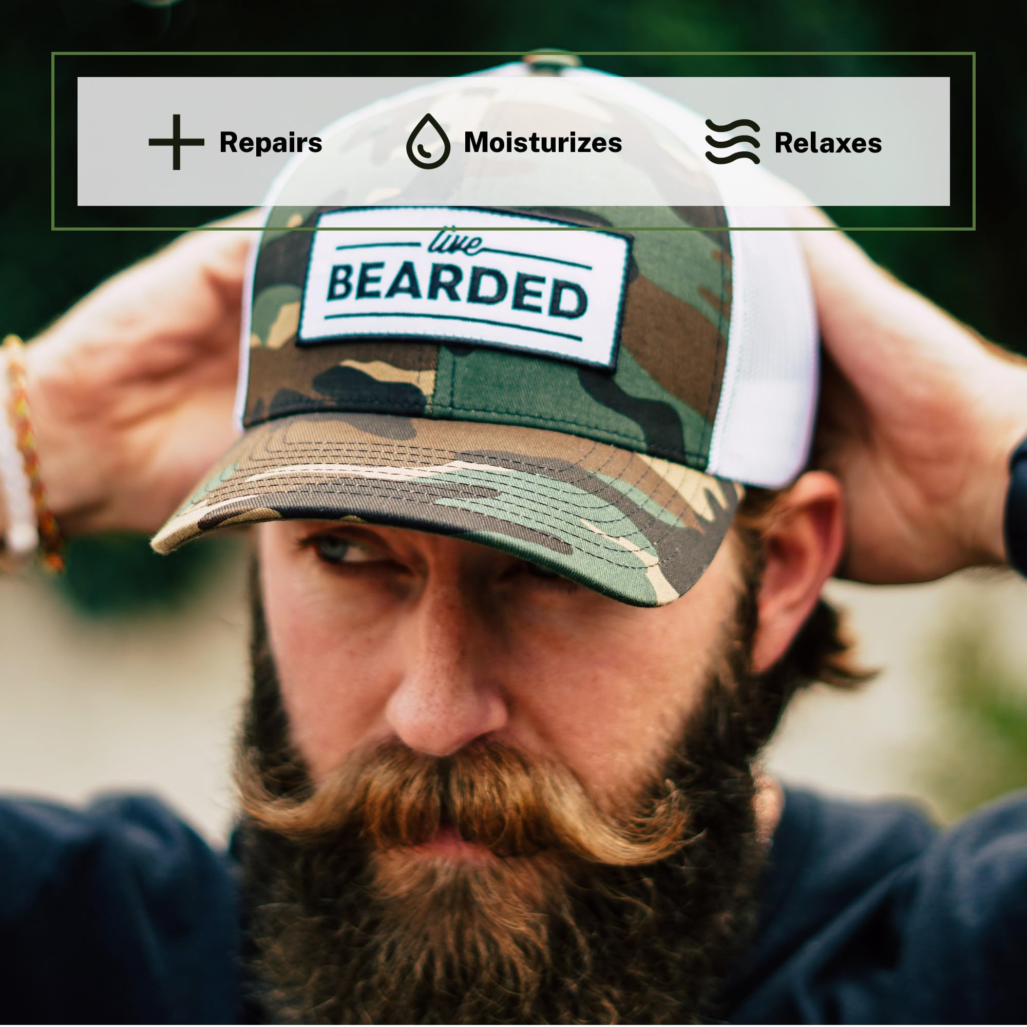Live Bearded: Premium All-Natural Beard Care For Men - Jojoba Beard Oil For Dry Flaky Skin, 1 Fl Oz, Made In The Usa, Executive