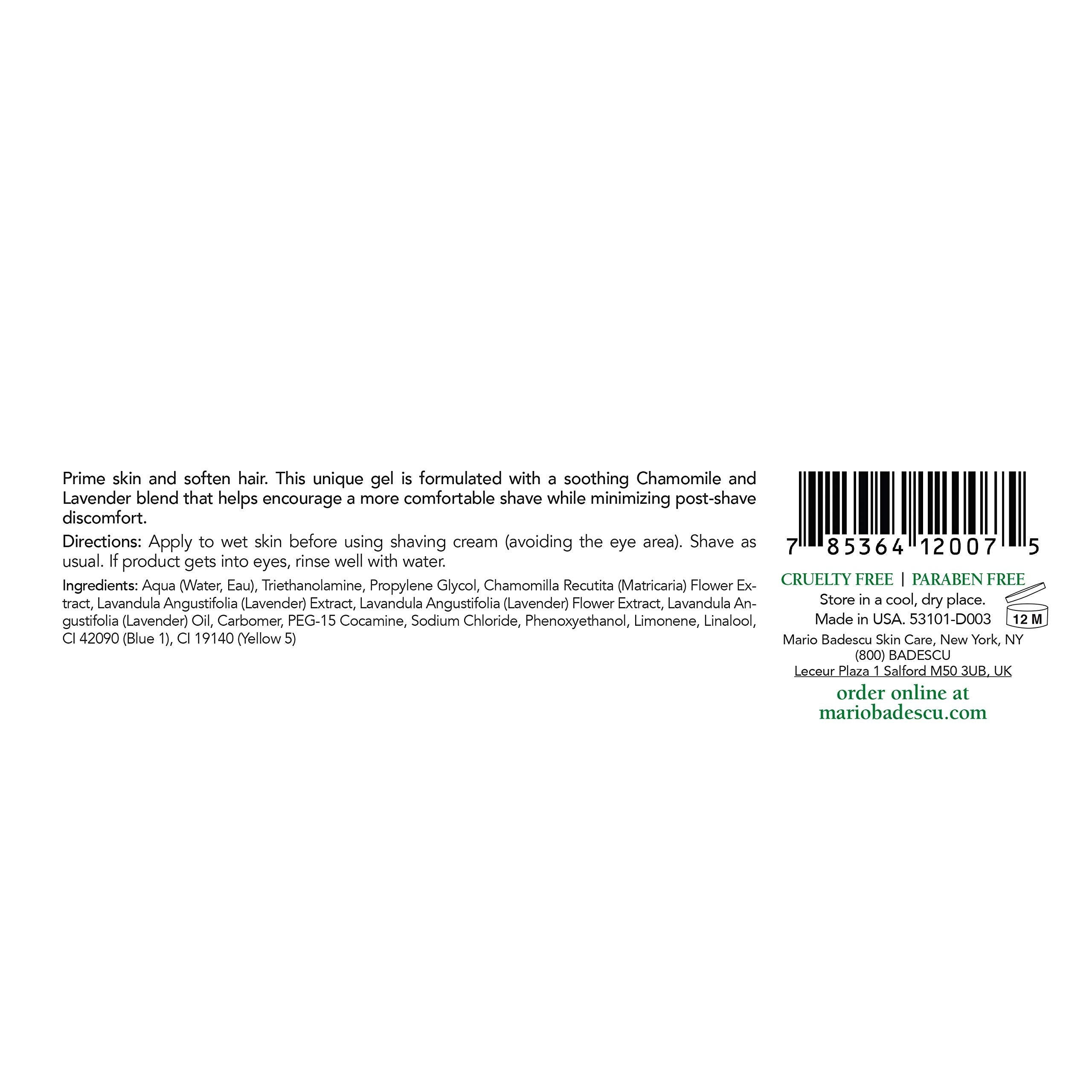 Mario Badescu Pre-Shave Conditioner - Soothing, Botanical-Infused Pre Shave Gel For Your Best Shave Yet - Preps, Primes, And Sof
