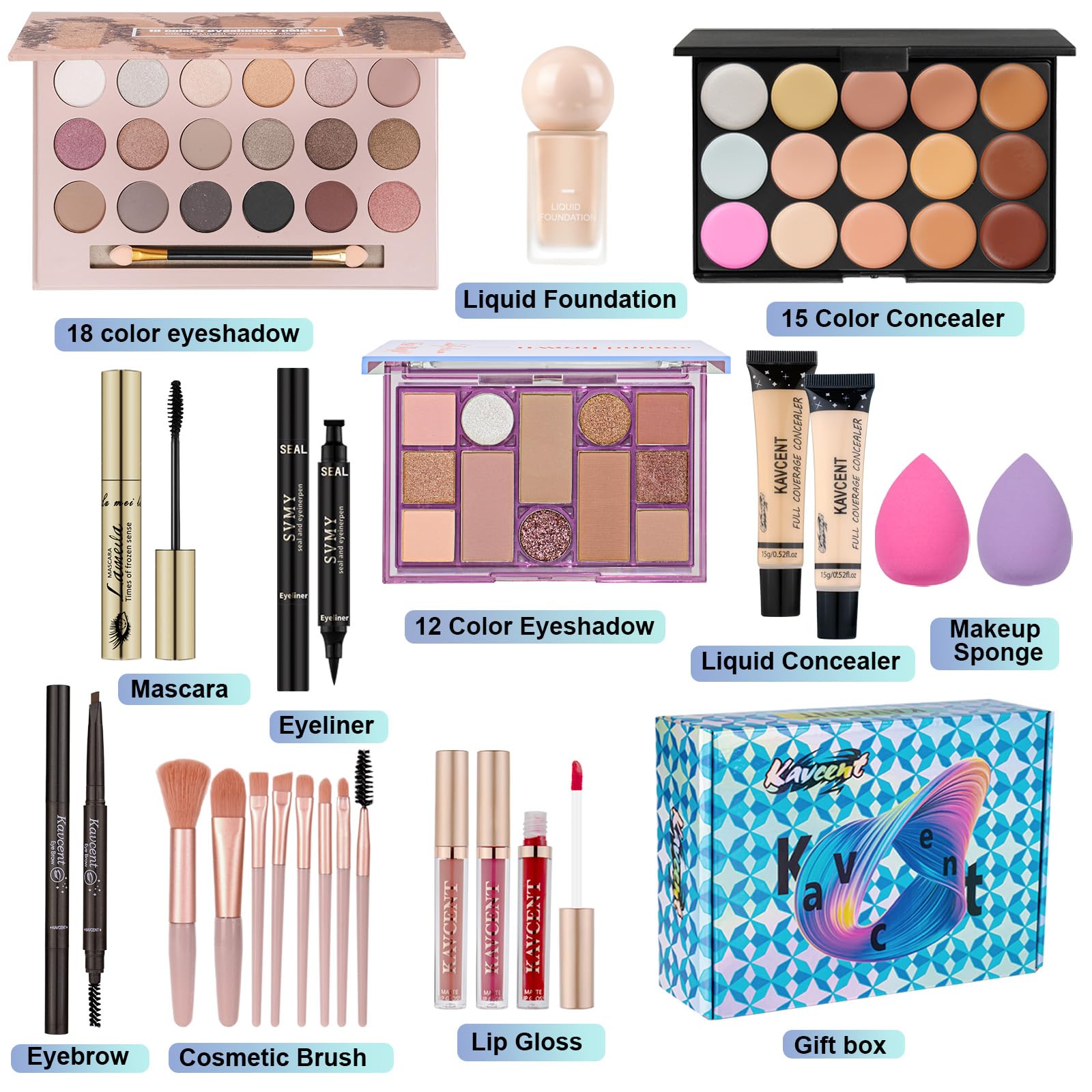 Makeup Kit For Women Full Kit Makeup Kits For Teens Teenager Makeup Gift Set For Teens Women Eyeshadow Foundationteen Makeup Kit