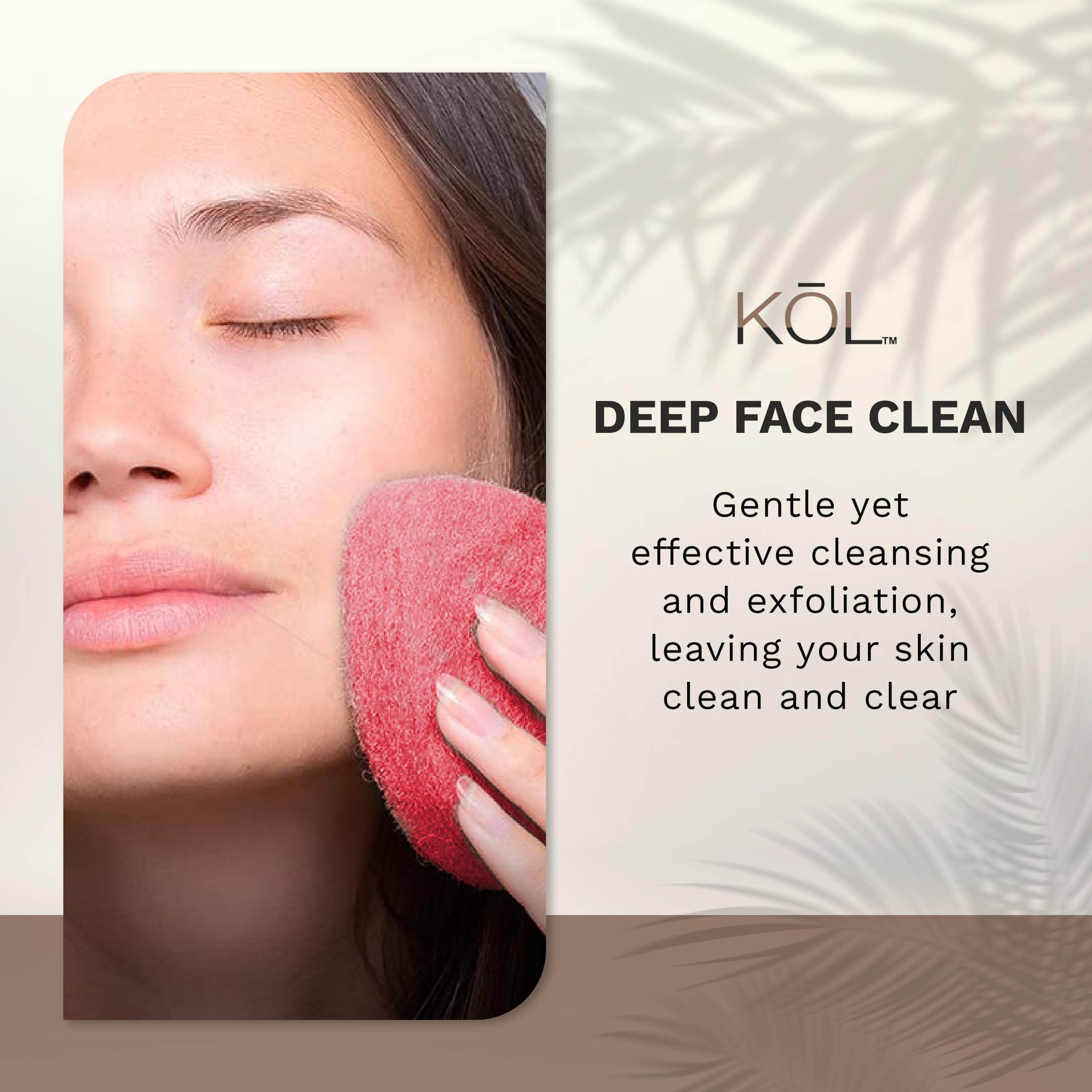 Kol Face Scrubber, Rose Infused Exfoliating Facial Cleansing Pads, Disposable Exfoliator Face Sponge For Daily Face Cleaning And