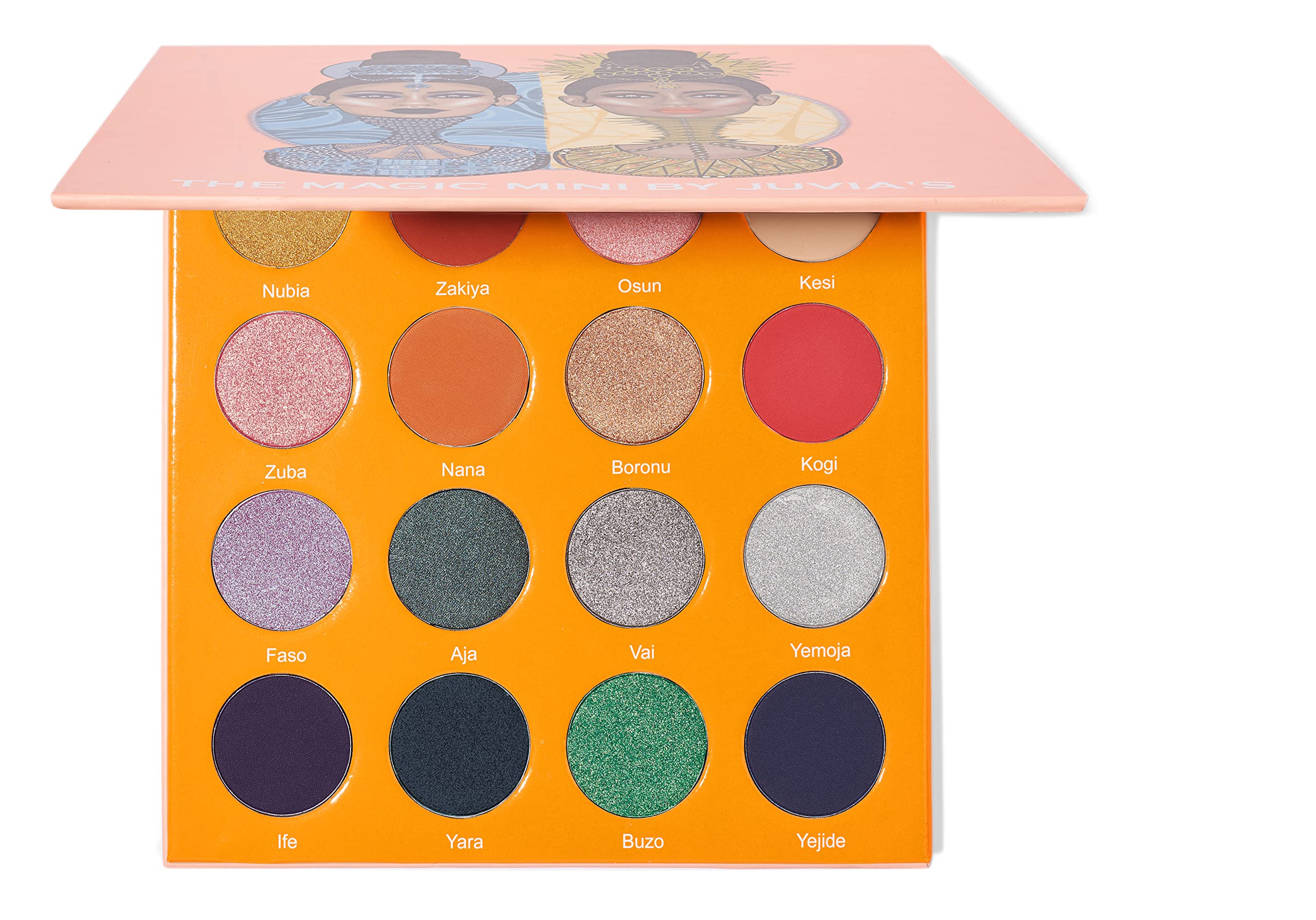 Juvia's Place Palette The Magic Mini - Bright and Bold Red, Shades of 16, Professional Eye Makeup, Pigmented Palette, Makeup Pal