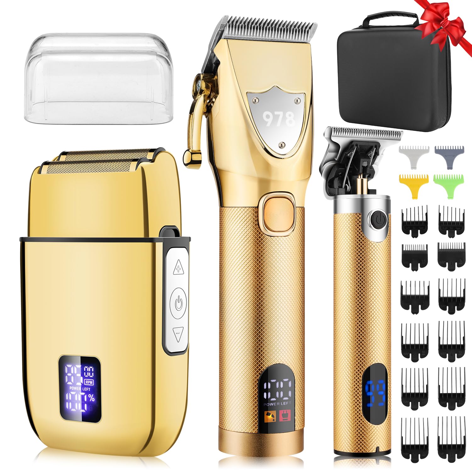 Suttik Hair Clippers for Men Professional, Cordless Beard Trimmer & Electric Shavers for Men, Mens Hair Clippers and Trimmer Kit